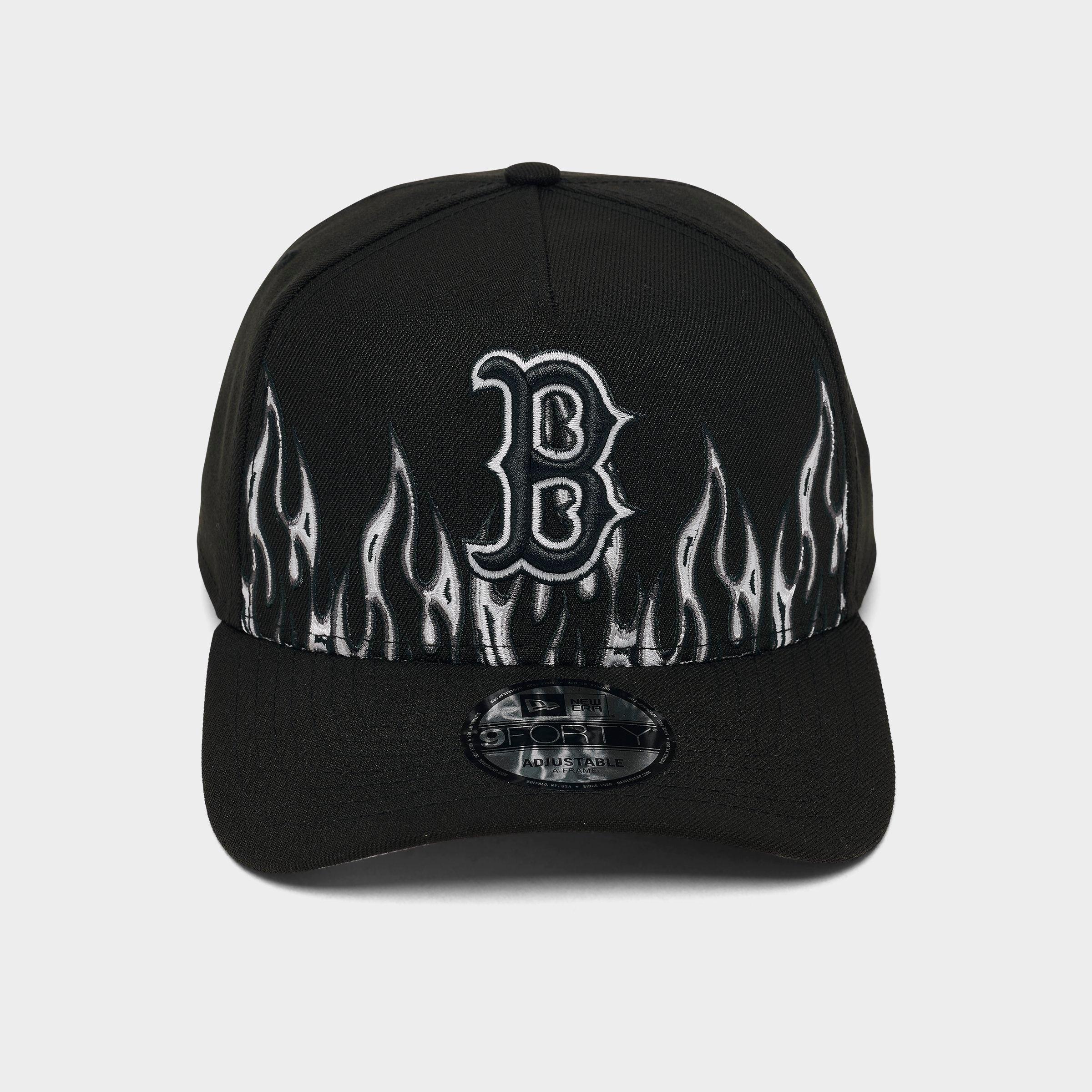 New Era Boston Red Sox MLB Large Flame Logo 9FORTY A-Frame Snapback Hat
