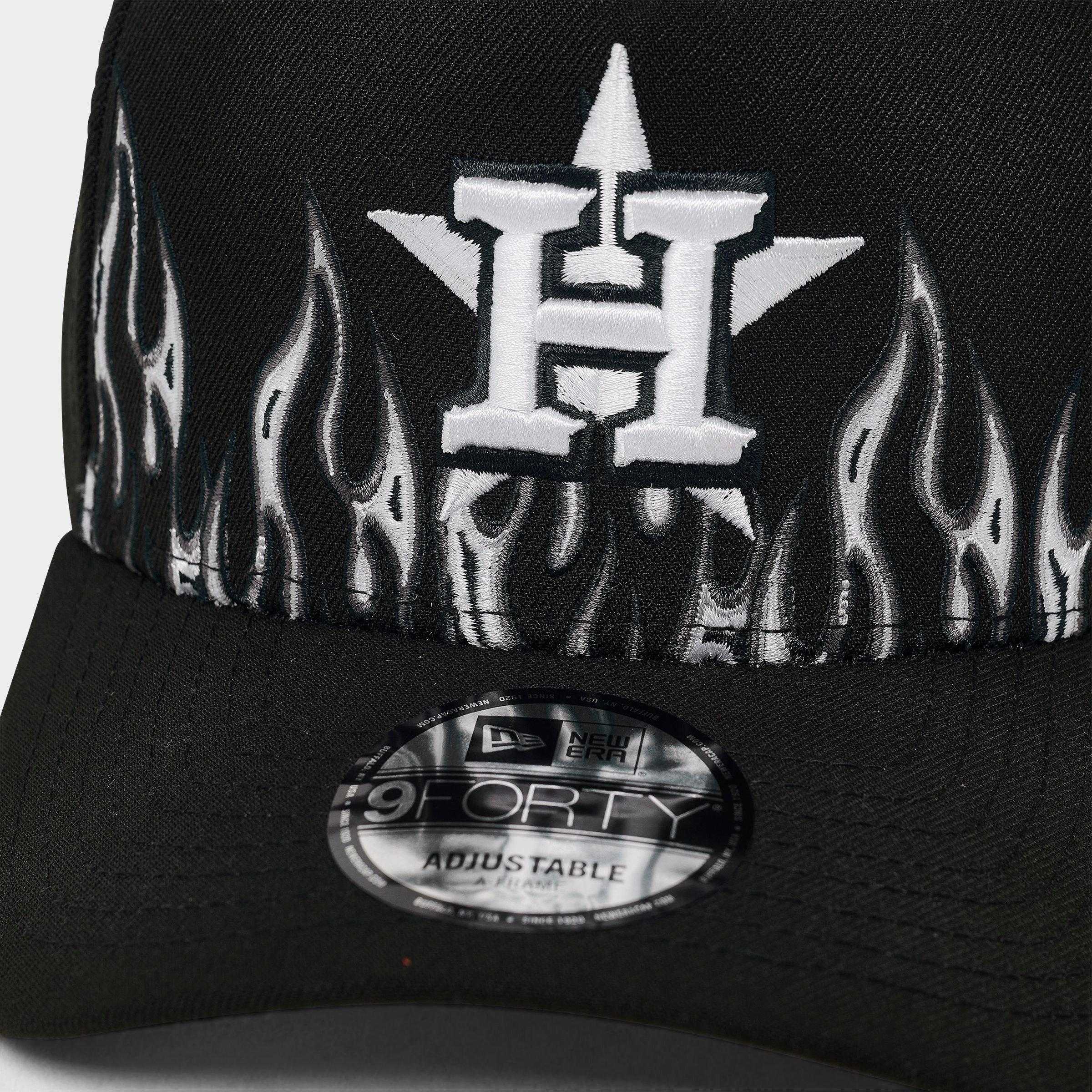 New Era Houston Astros MLB Large Flame Logo 9FORTY A-Frame Snapback Hat