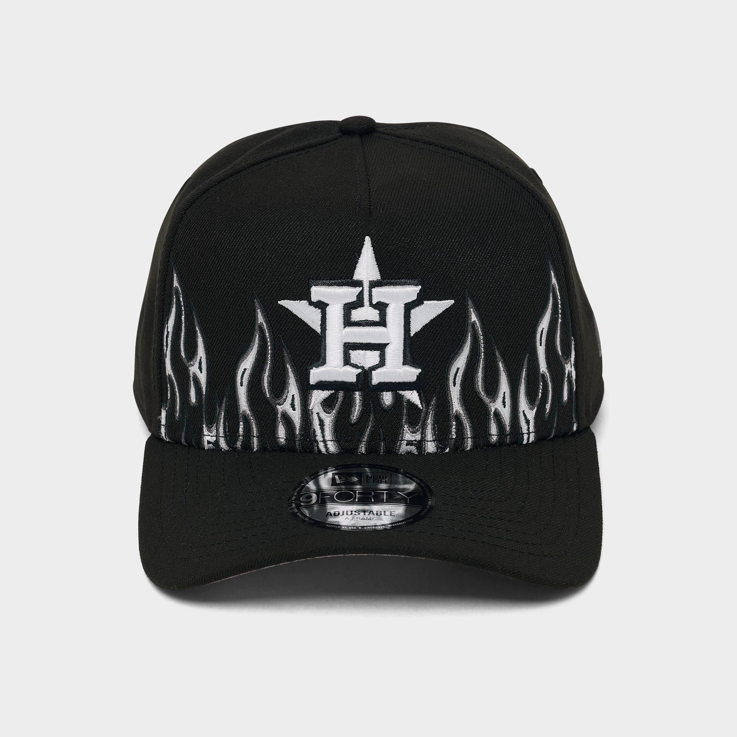 New Era Houston Astros MLB Large Flame Logo 9FORTY A-Frame Snapback Hat