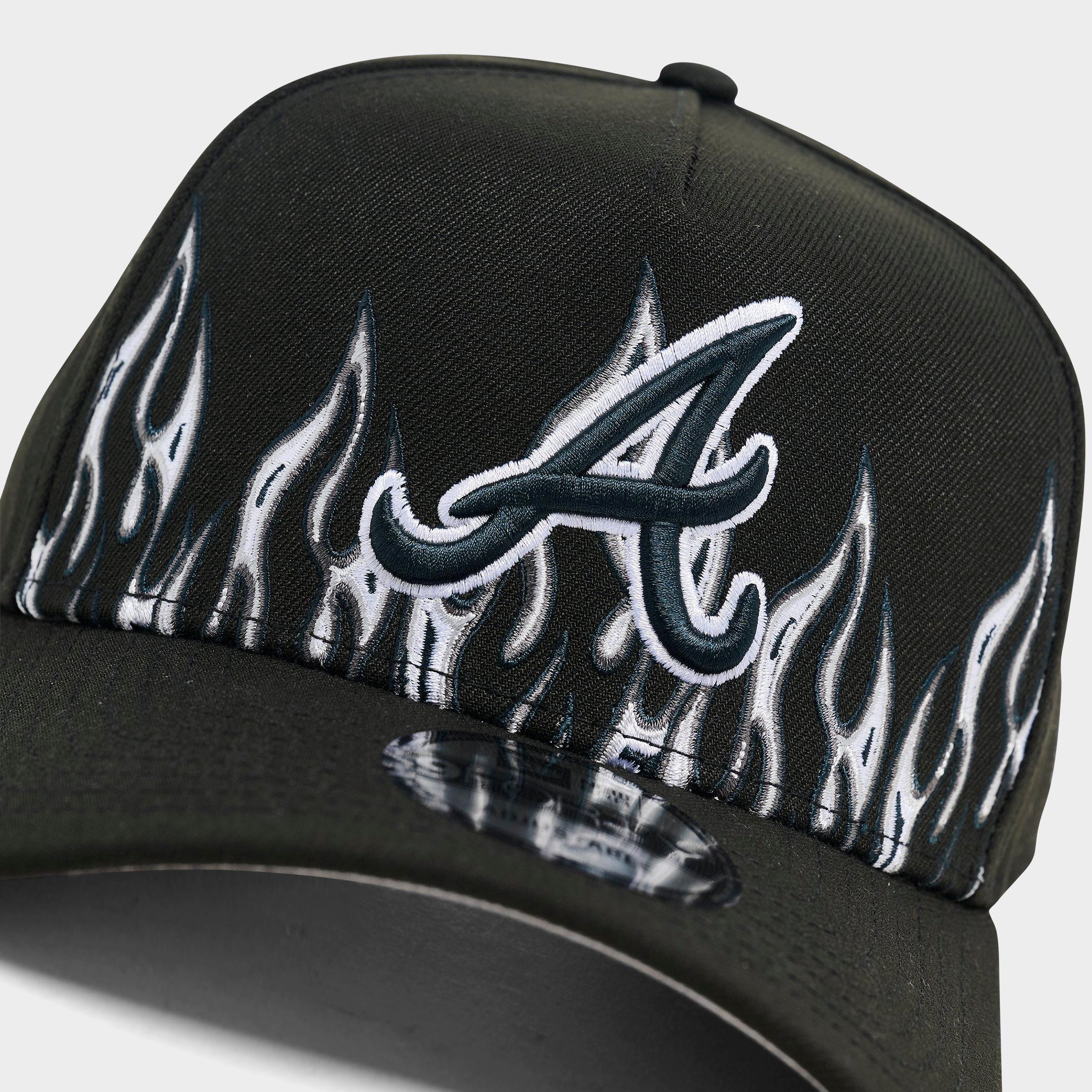 New Era Atlanta Braves MLB Large Flame Logo 9FORTY A-Frame Snapback Hat