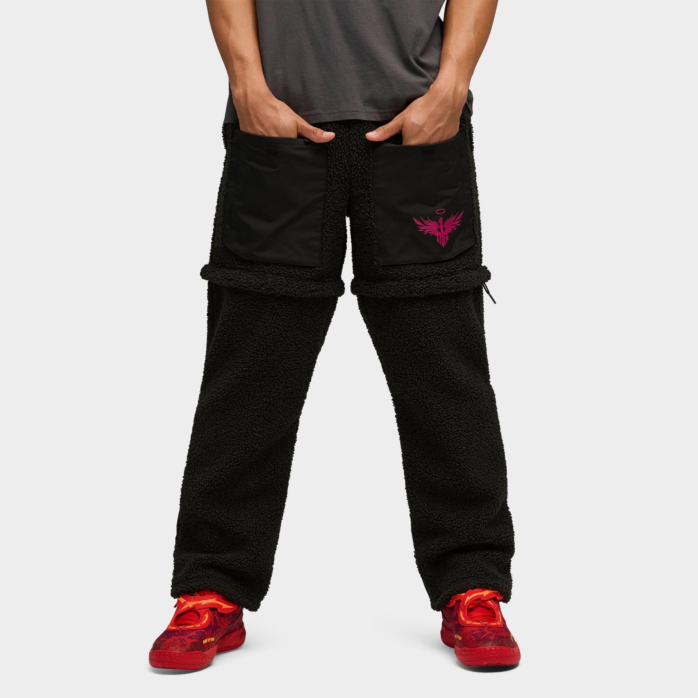 Men's Puma LaMelo Ball Supernova Zip-Off  Sherpa Fleece Pants