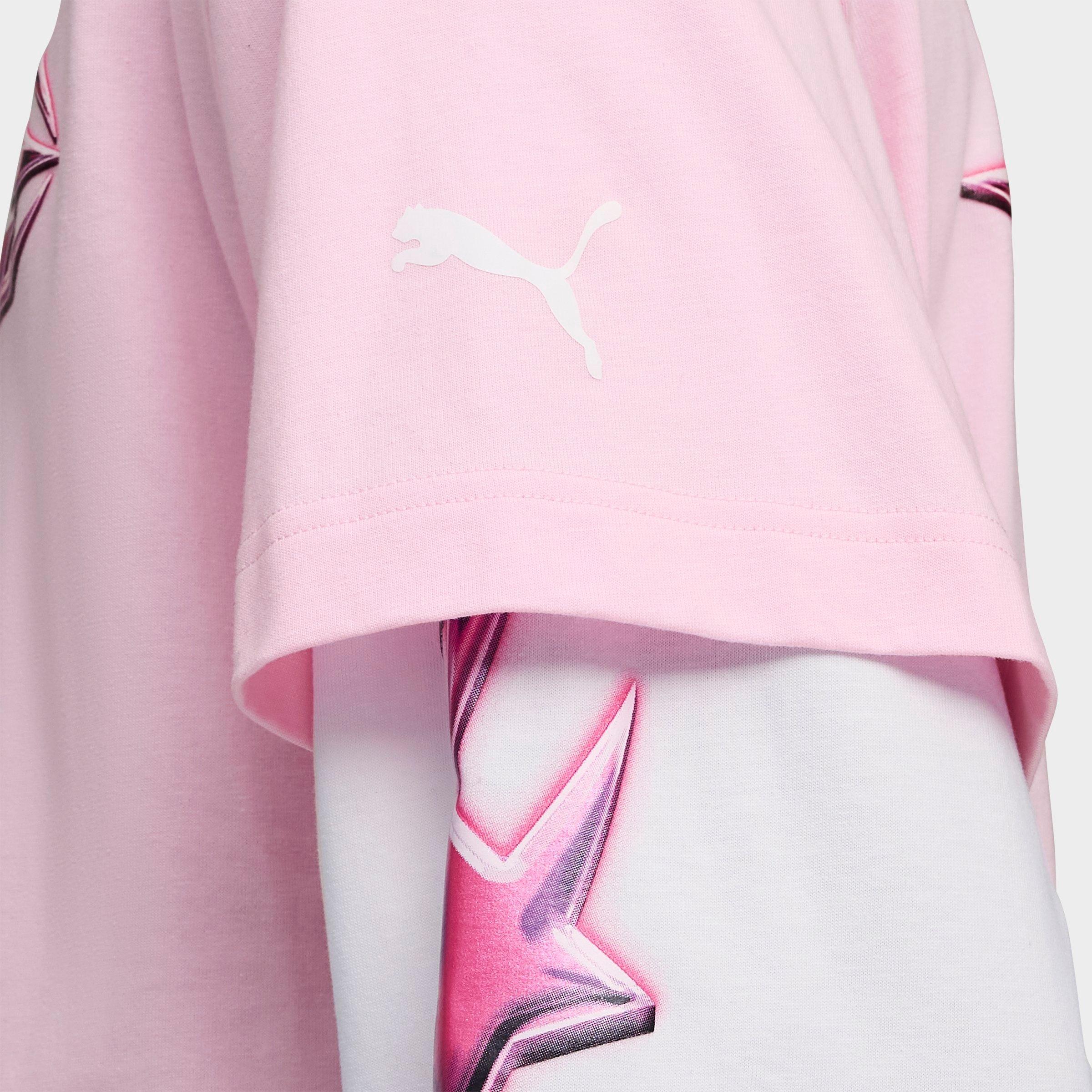 Men's Puma LaFrancé Pink Heem Layered Long-Sleeve T-Shirt
