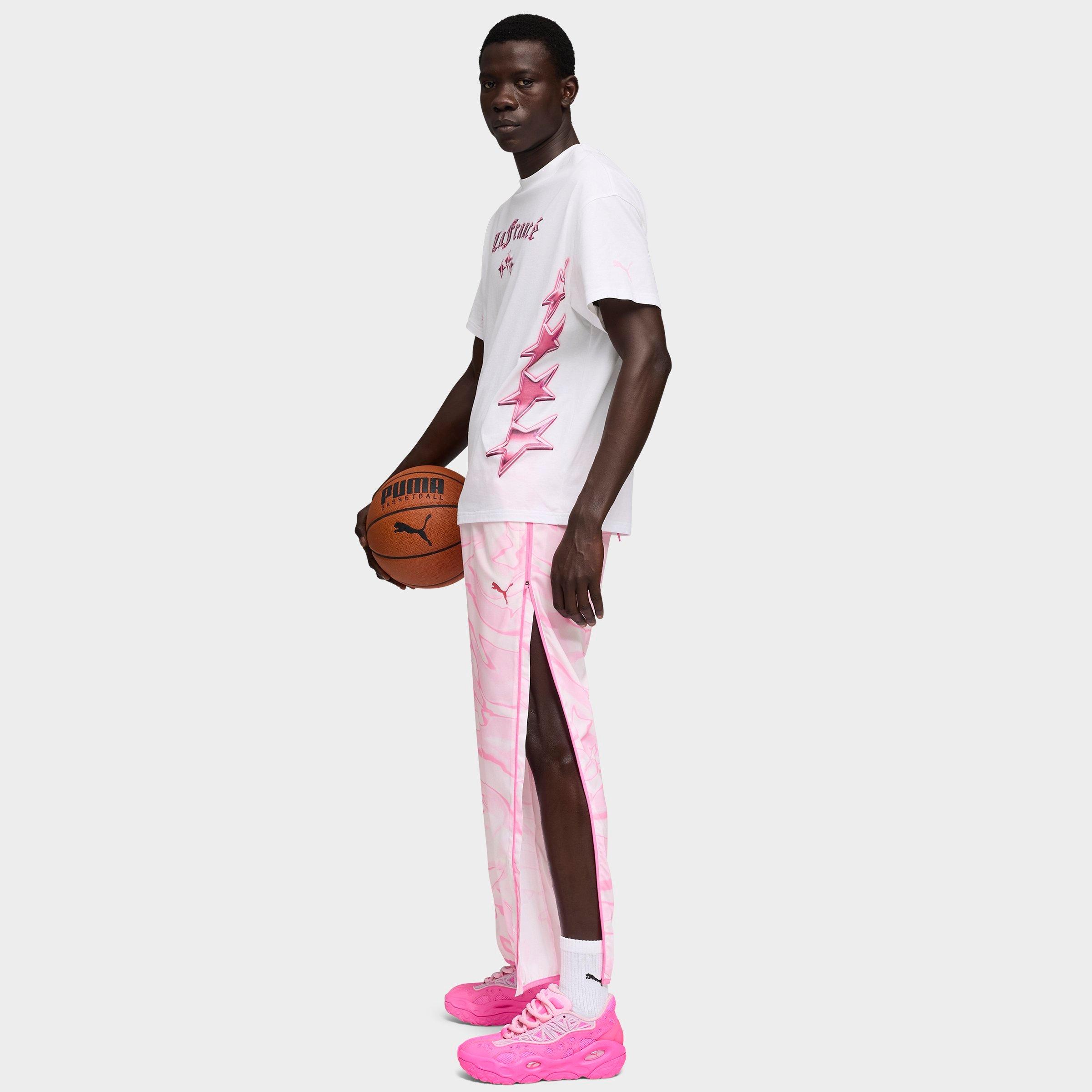 Men's Puma LaFrancé Pink Heem Graphic Track Pants