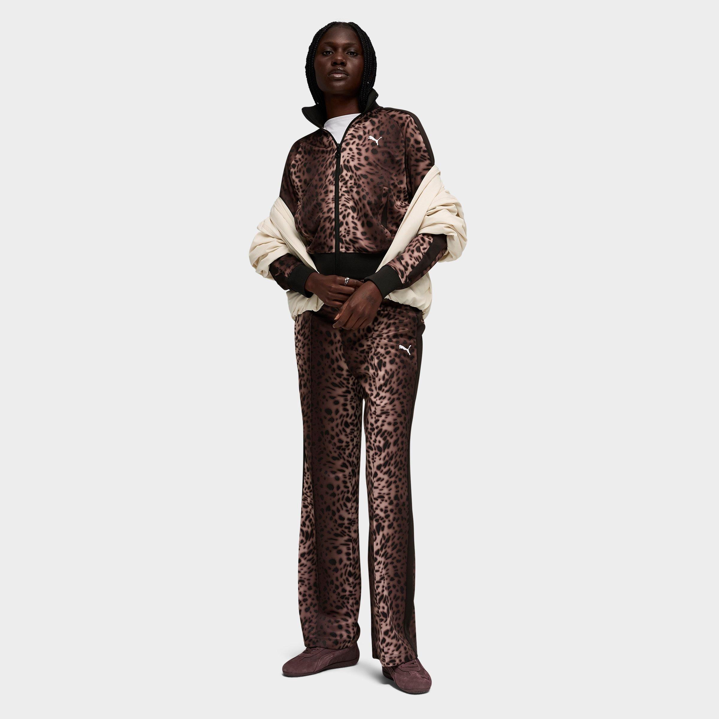 Women's Puma T7 Leopard Luxe Track Pants