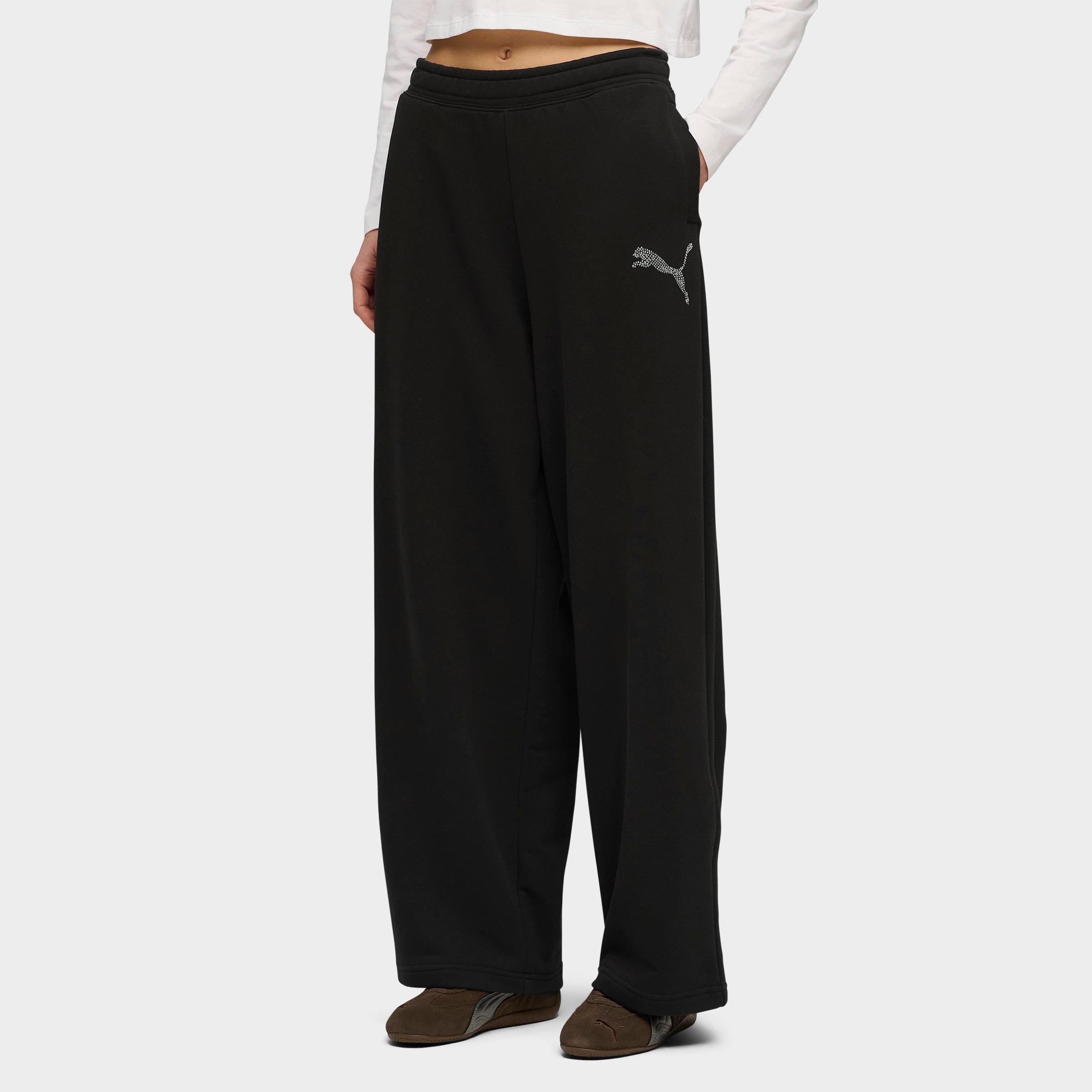 Women's Puma Essentials Graphics Bedazzled Slouchy Pants | JD Sports