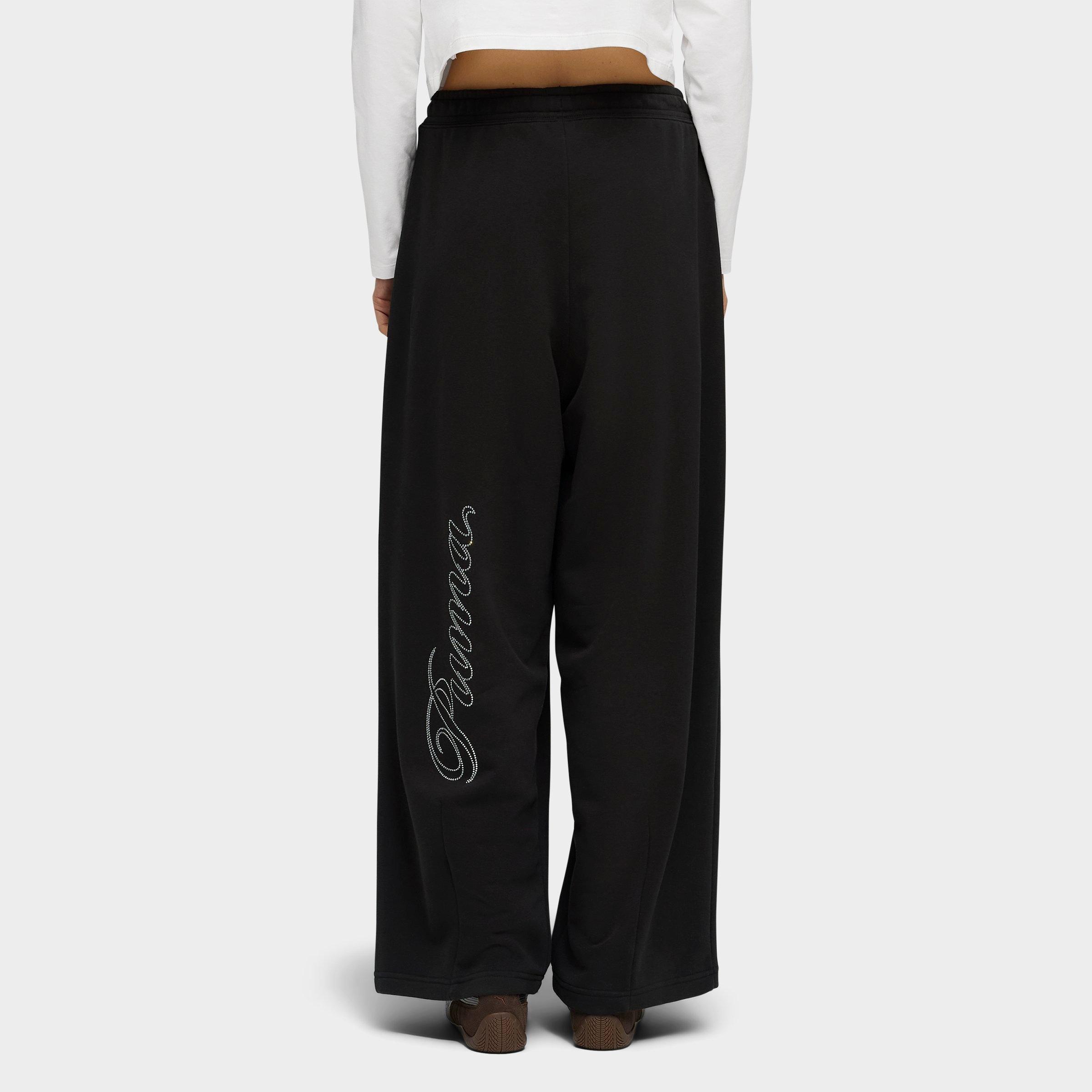 Women's Puma Essentials Graphics Bedazzled Slouchy Pants