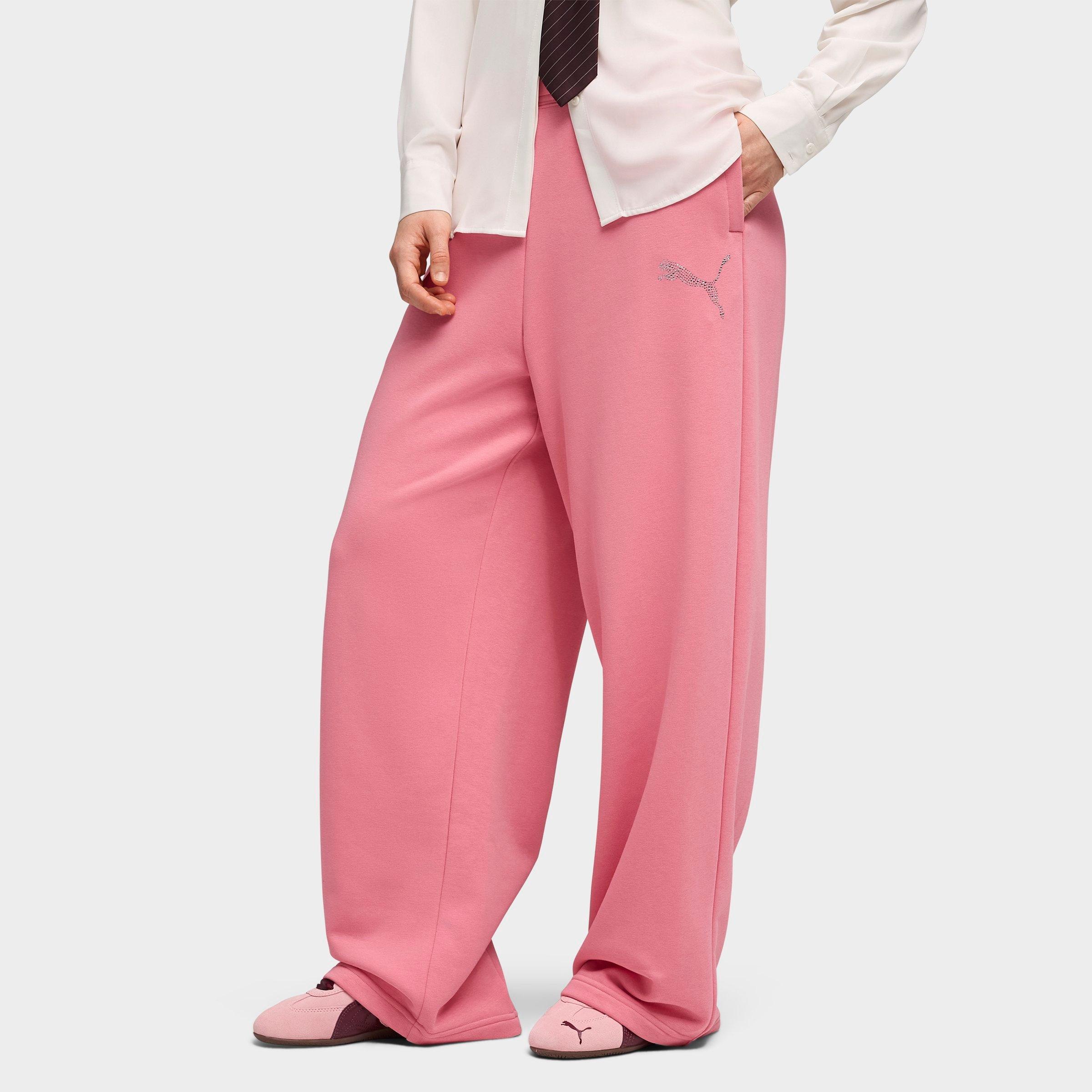 Women's Puma Essentials Graphics Bedazzled Slouchy Pants | JD Sports