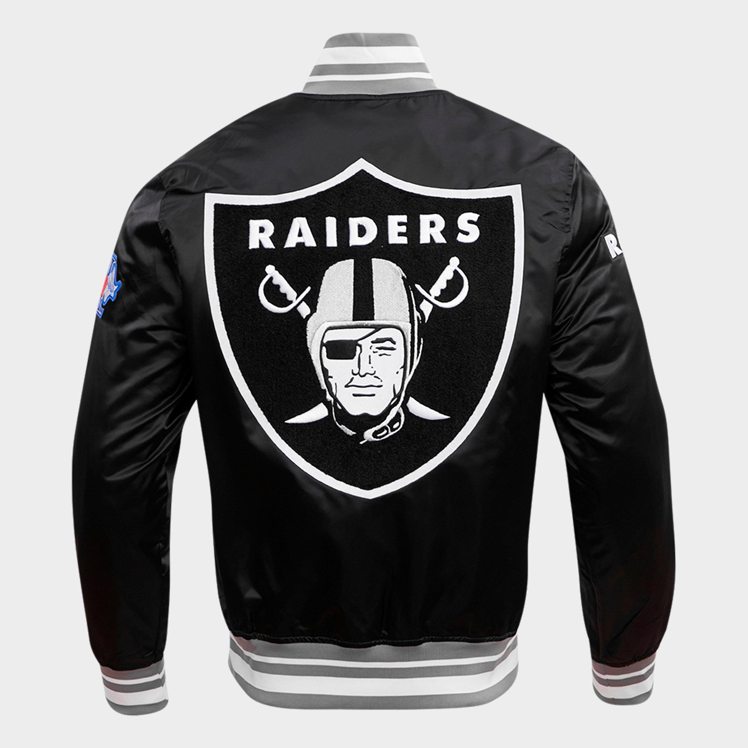 Men's Pro Standard Las Vegas Raiders NFL Mashup Rib Satin Jacket