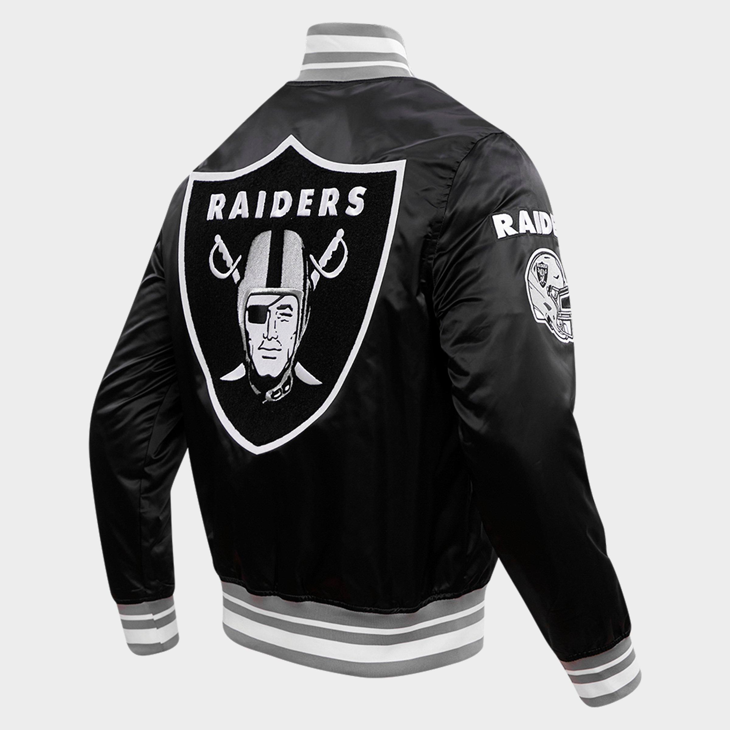 Men's Pro Standard Las Vegas Raiders NFL Mashup Rib Satin Jacket