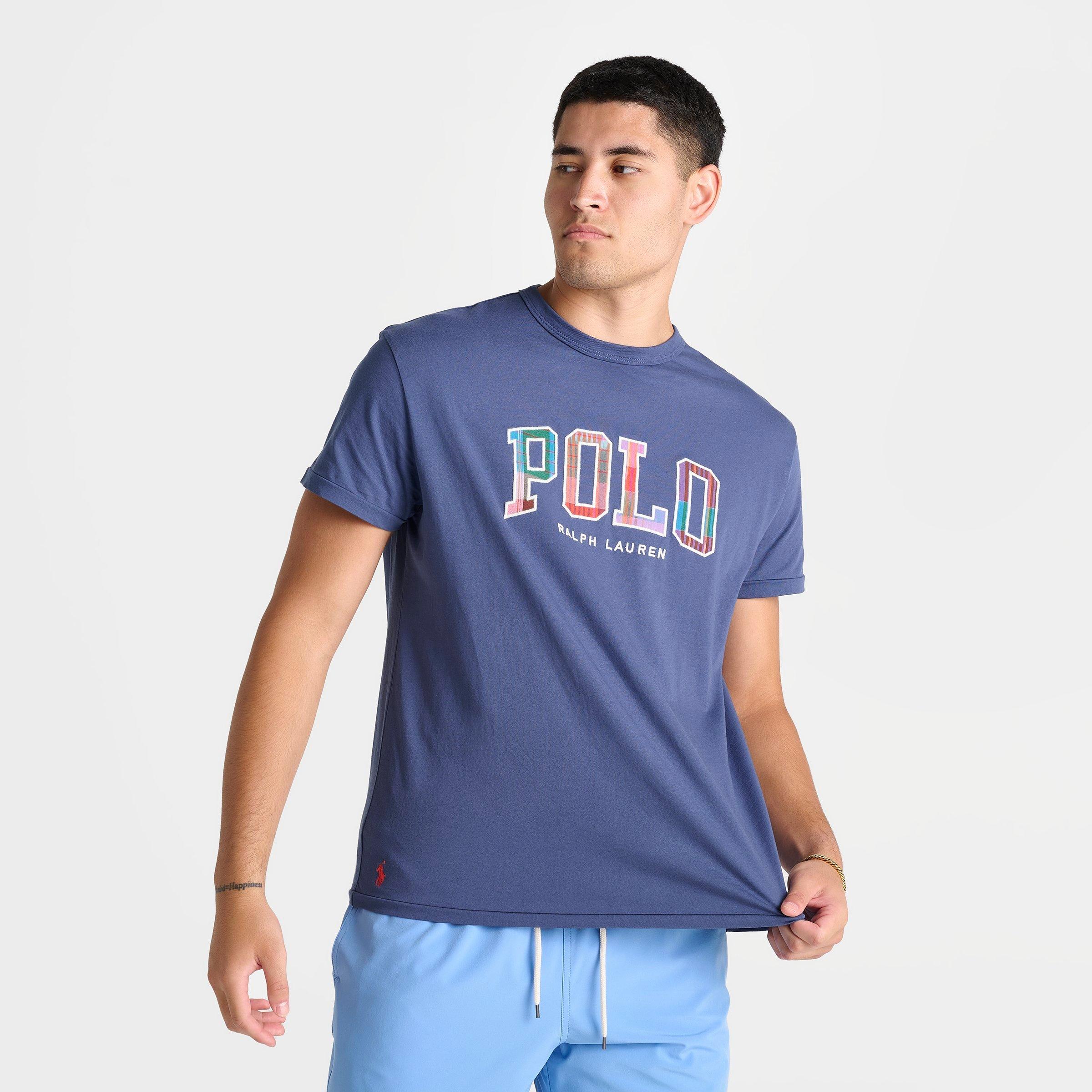 Men's Polo Ralph Lauren Plaid Logo Jersey T-Shirt