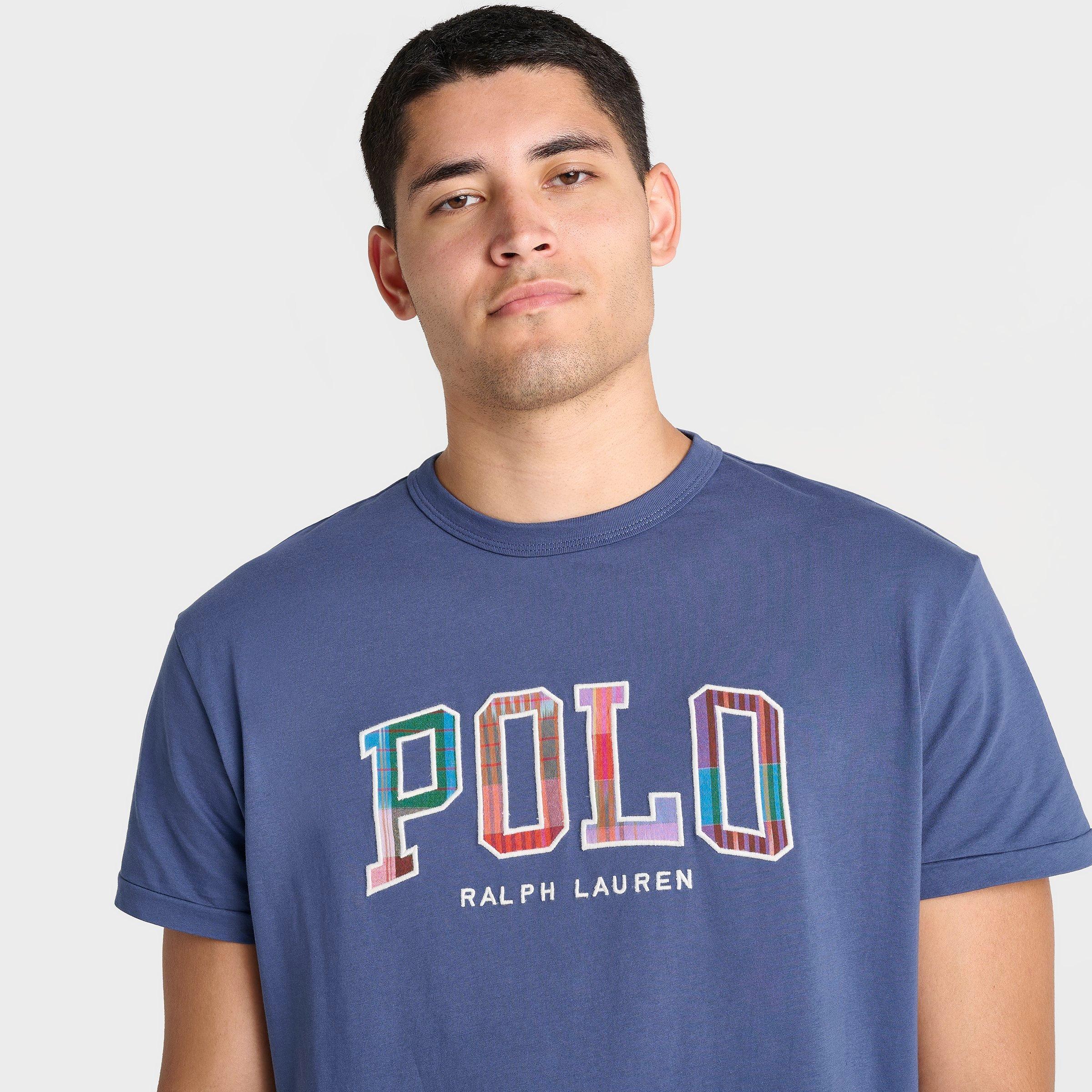 Men's Polo Ralph Lauren Plaid Logo Jersey T-Shirt