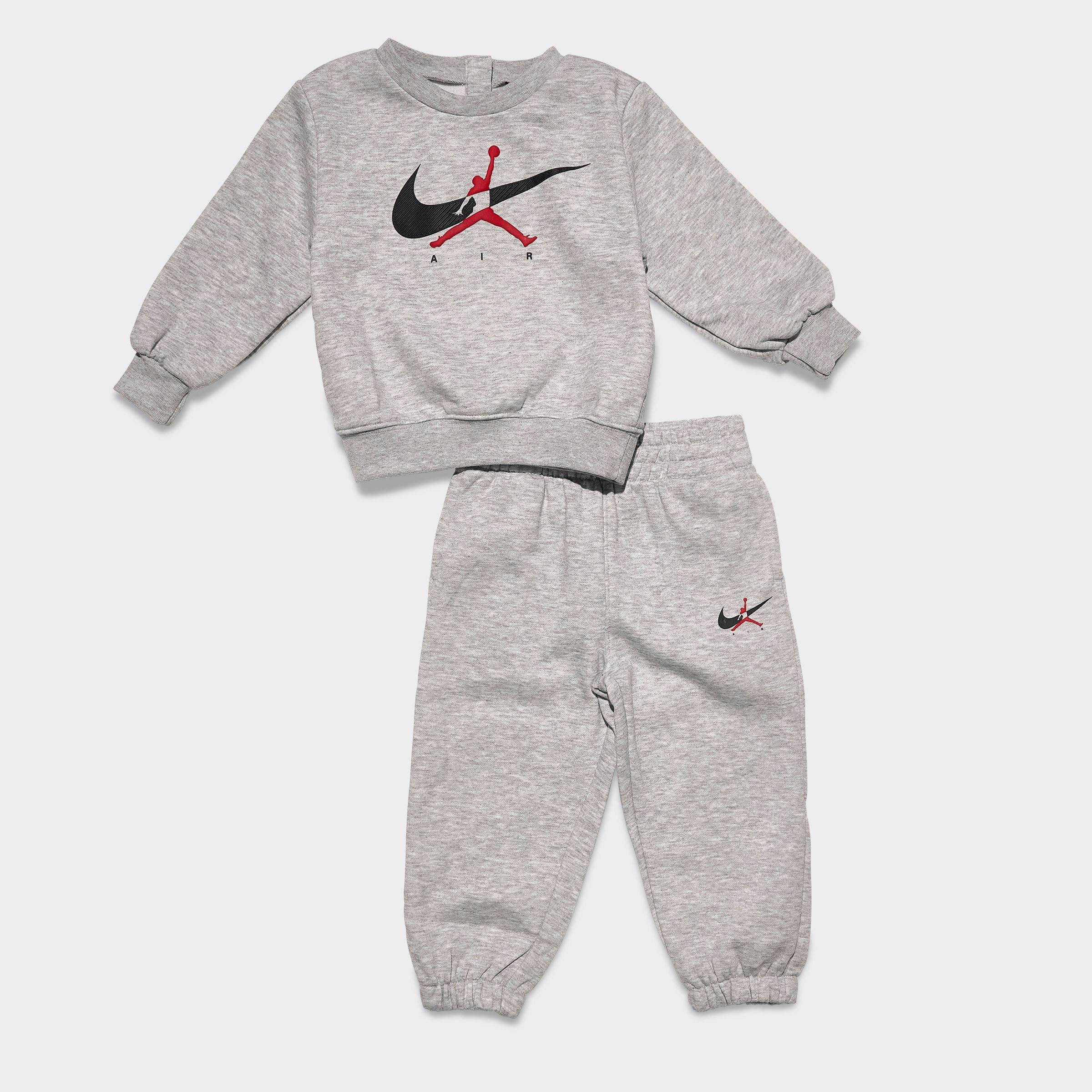 Infant Jordan Jumpman Swoosh Crewneck Sweatshirt and Jogger Pants Set
