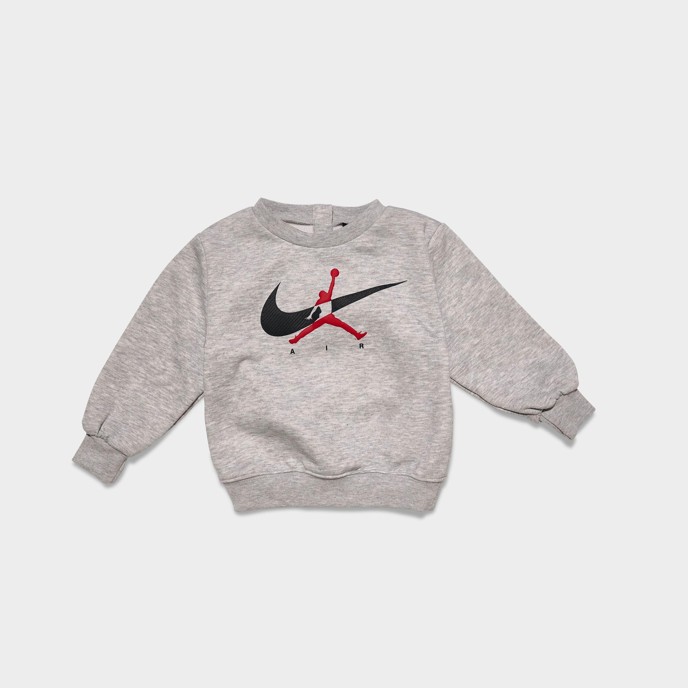 Infant Jordan Jumpman Swoosh Crewneck Sweatshirt and Jogger Pants Set