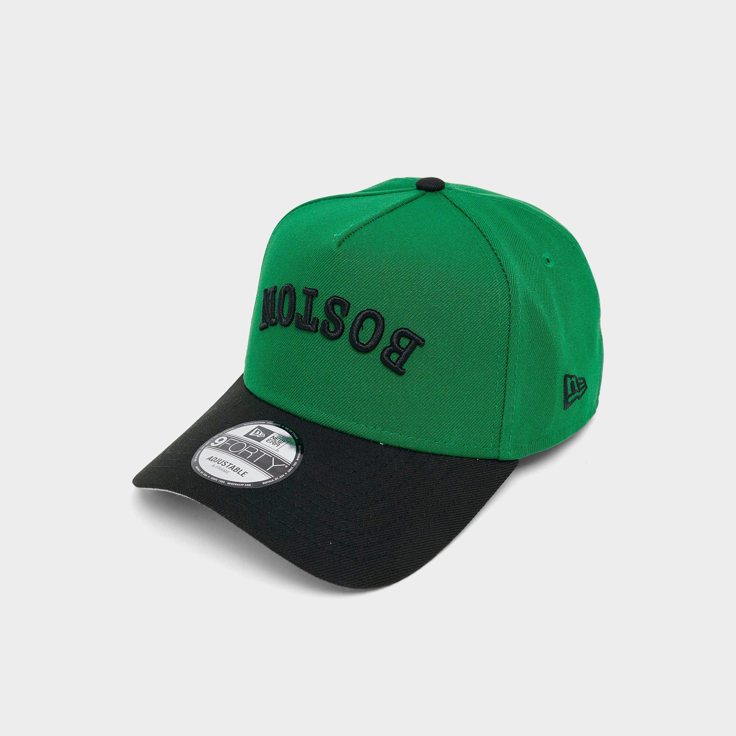 New Era Boston Celtics NBA 9FORTY Upside Down Wordmark A-Frame Adjustable Back Hat