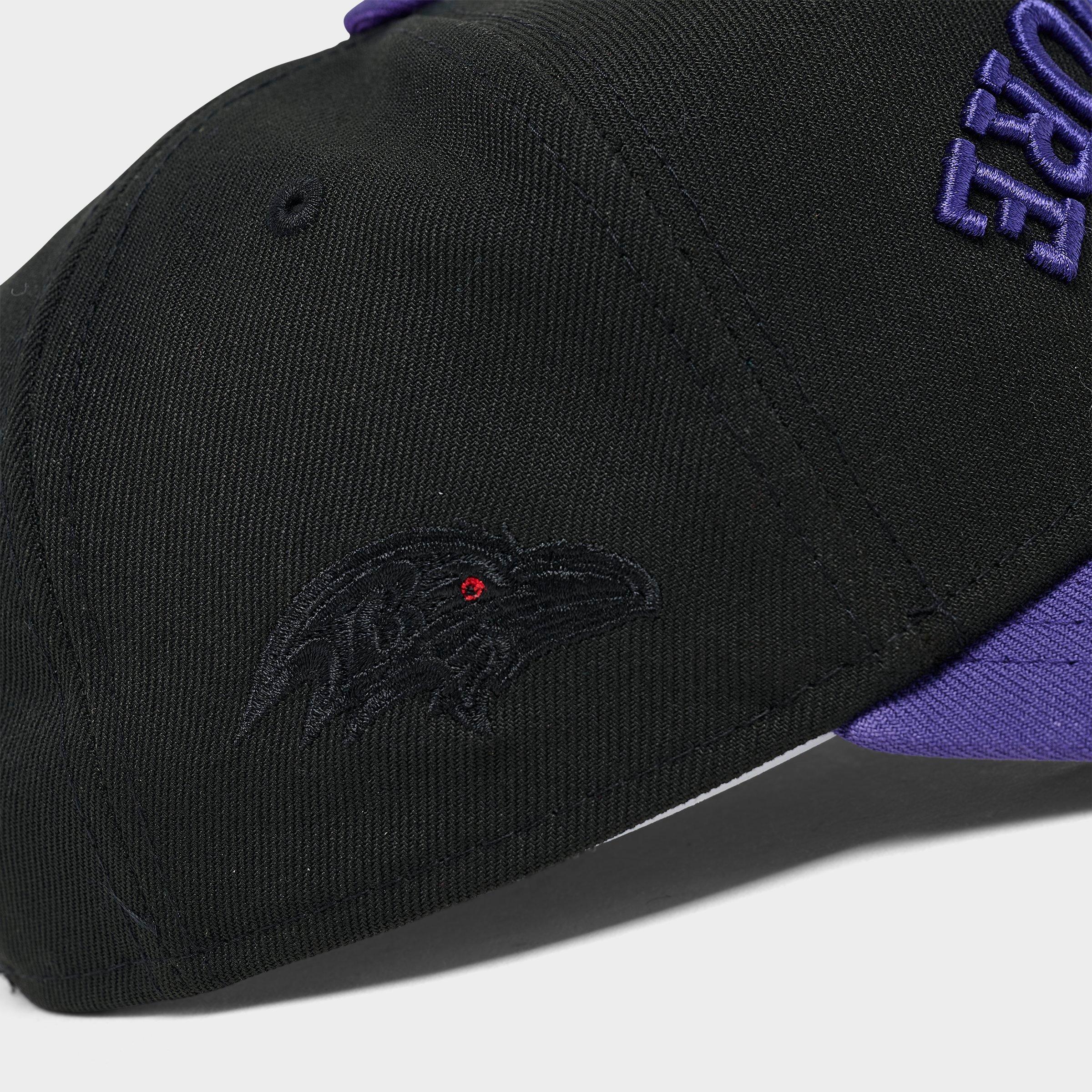 New Era Baltimore Ravens NFL 9FORTY Upside Down Wordmark A-Frame Adjustable Back Hat