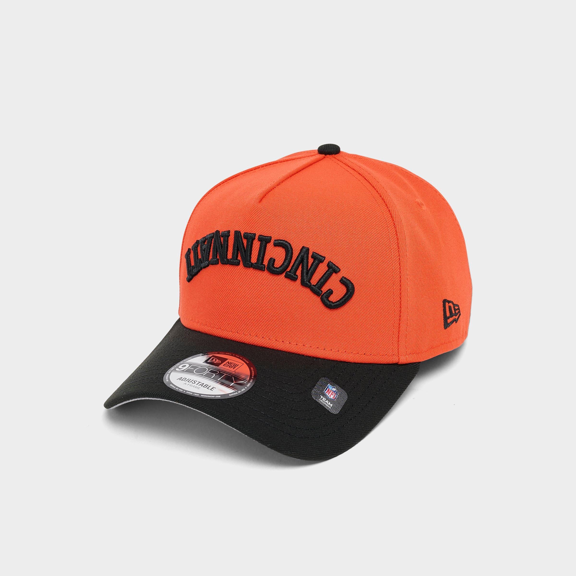 New Era Cincinnati Bengals NFL 9FORTY Upside Down Wordmark A-Frame Adjustable Back Hat