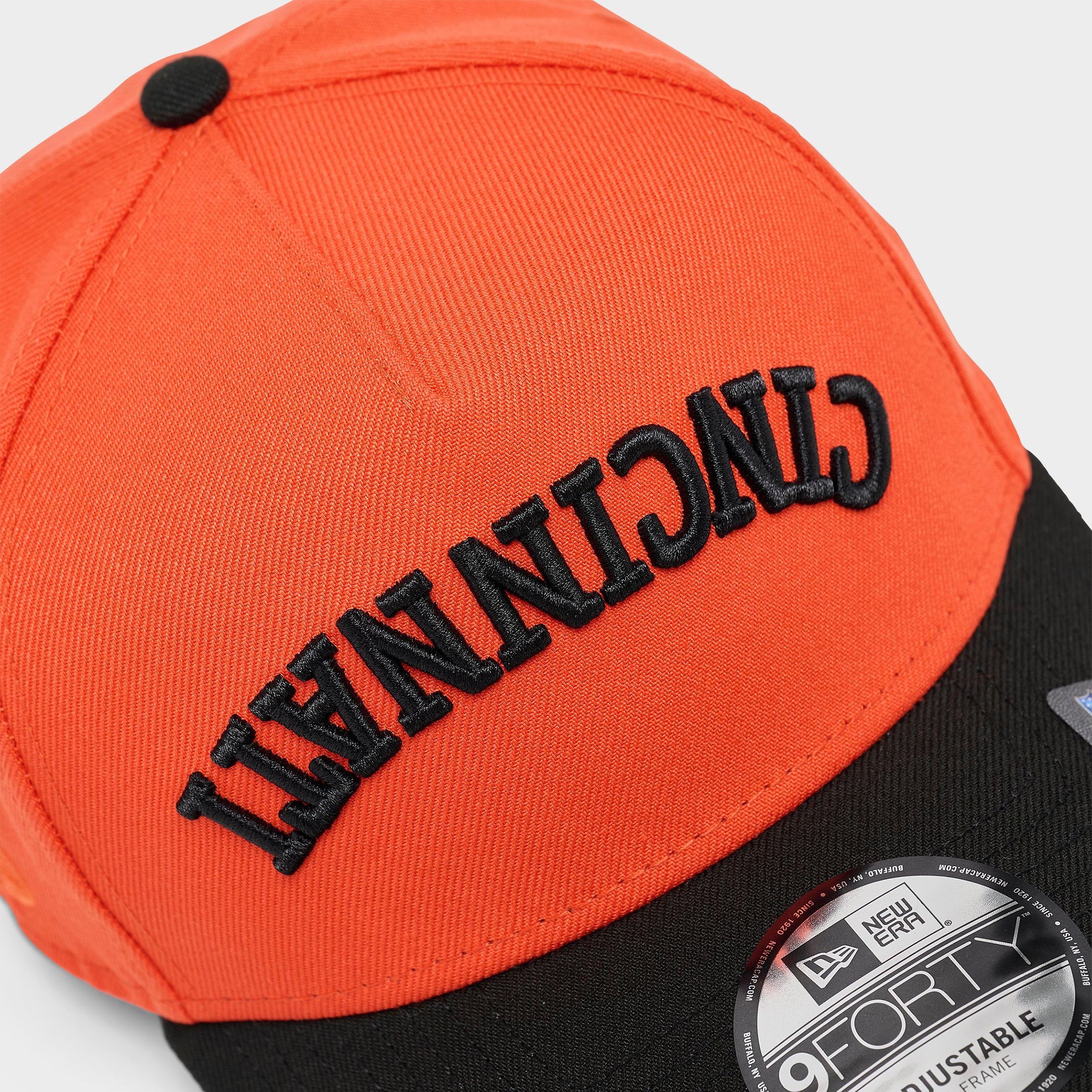 New Era Cincinnati Bengals NFL 9FORTY Upside Down Wordmark A-Frame Adjustable Back Hat