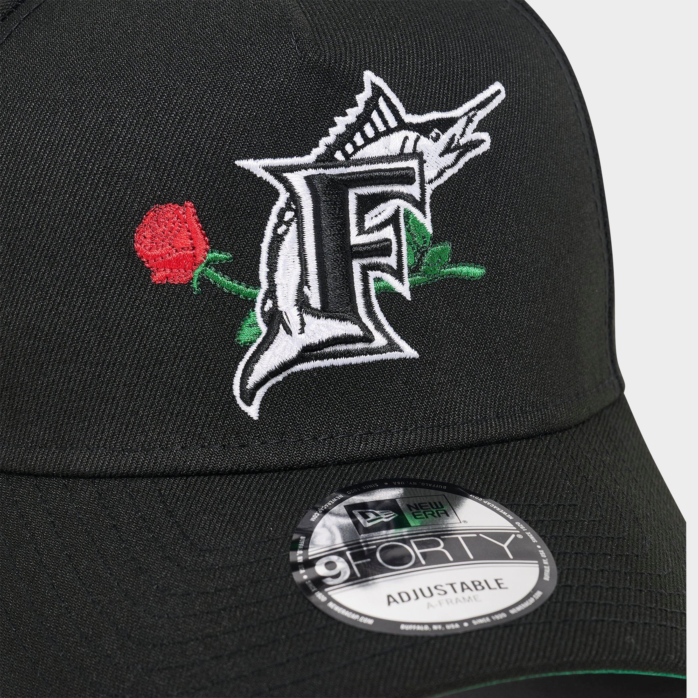 New Era Florida Marlins MLB Flower 9FORTY A-Frame Snapback Hat