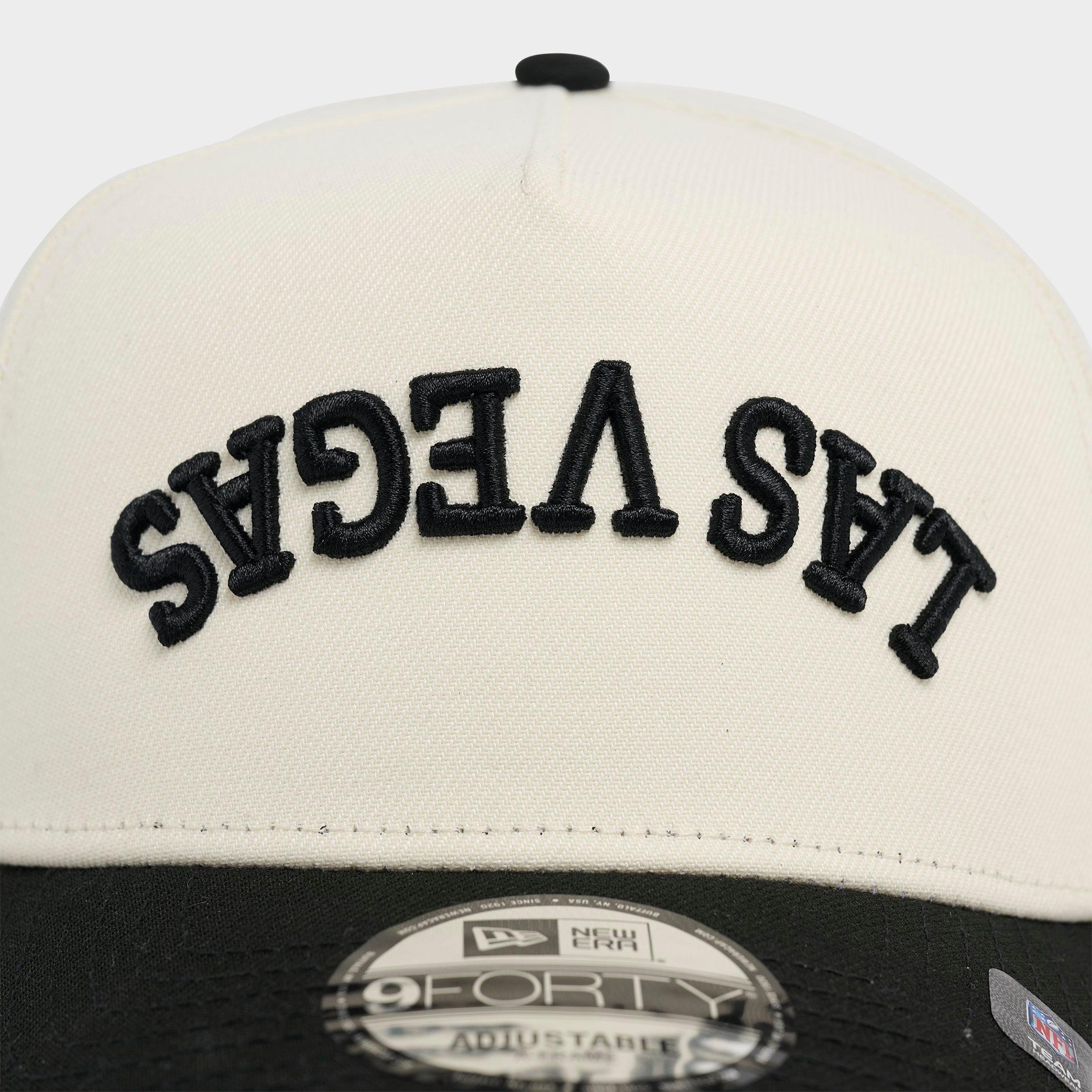 New Era Las Vegas Raiders NFL 9FORTY A-Frame Upside Down Wordmark Snapback Hat