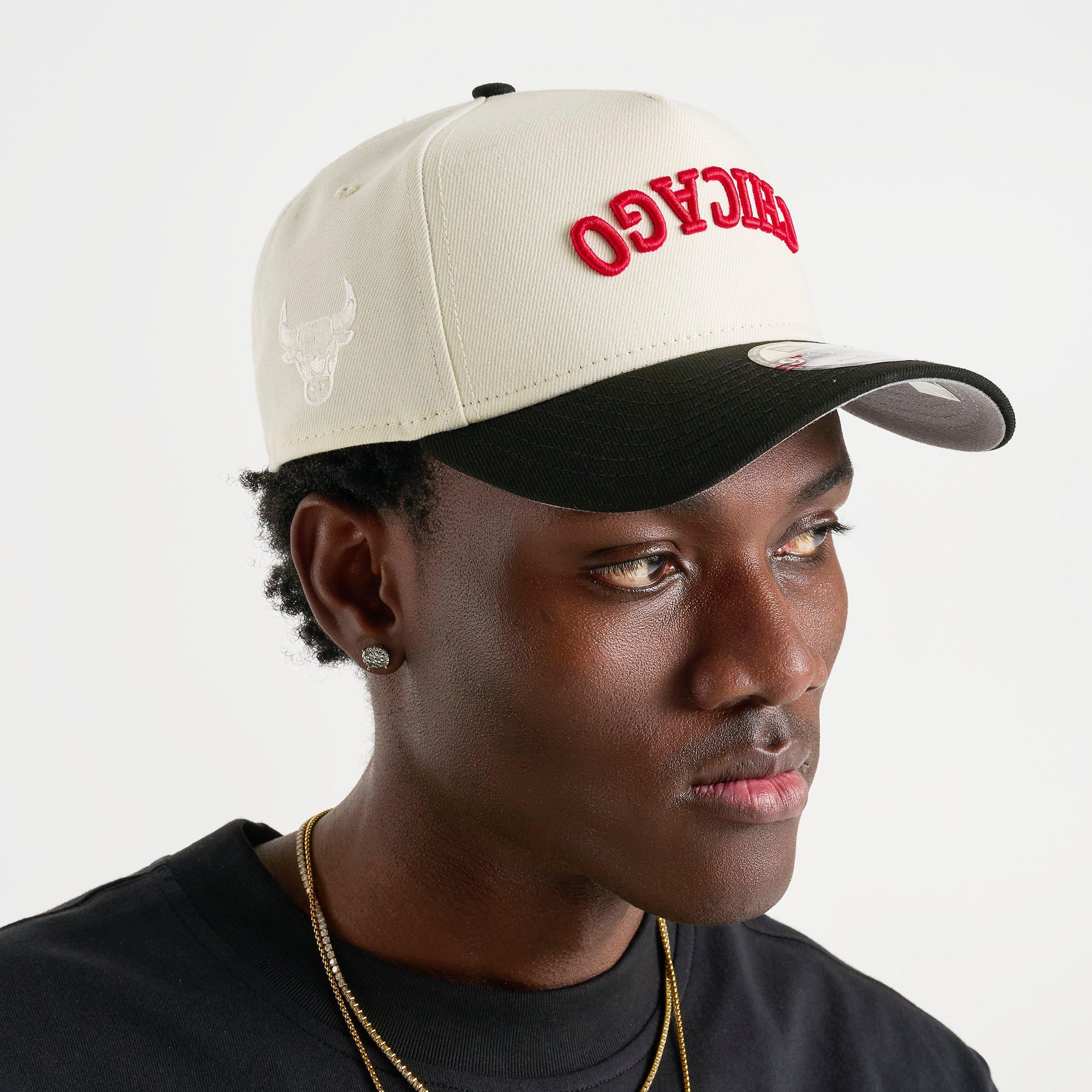 New Era Chicago Bulls NBA 9FORTY A-Frame Upside Down Wordmark Snapback Hat