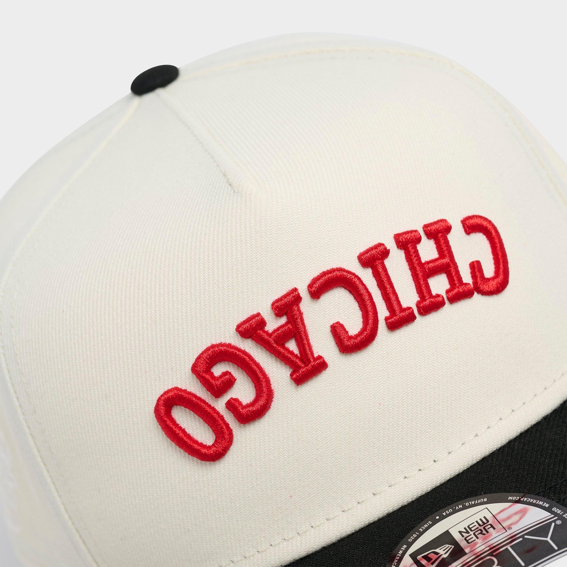 New Era Chicago Bulls NBA 9FORTY A-Frame Upside Down Wordmark Snapback Hat