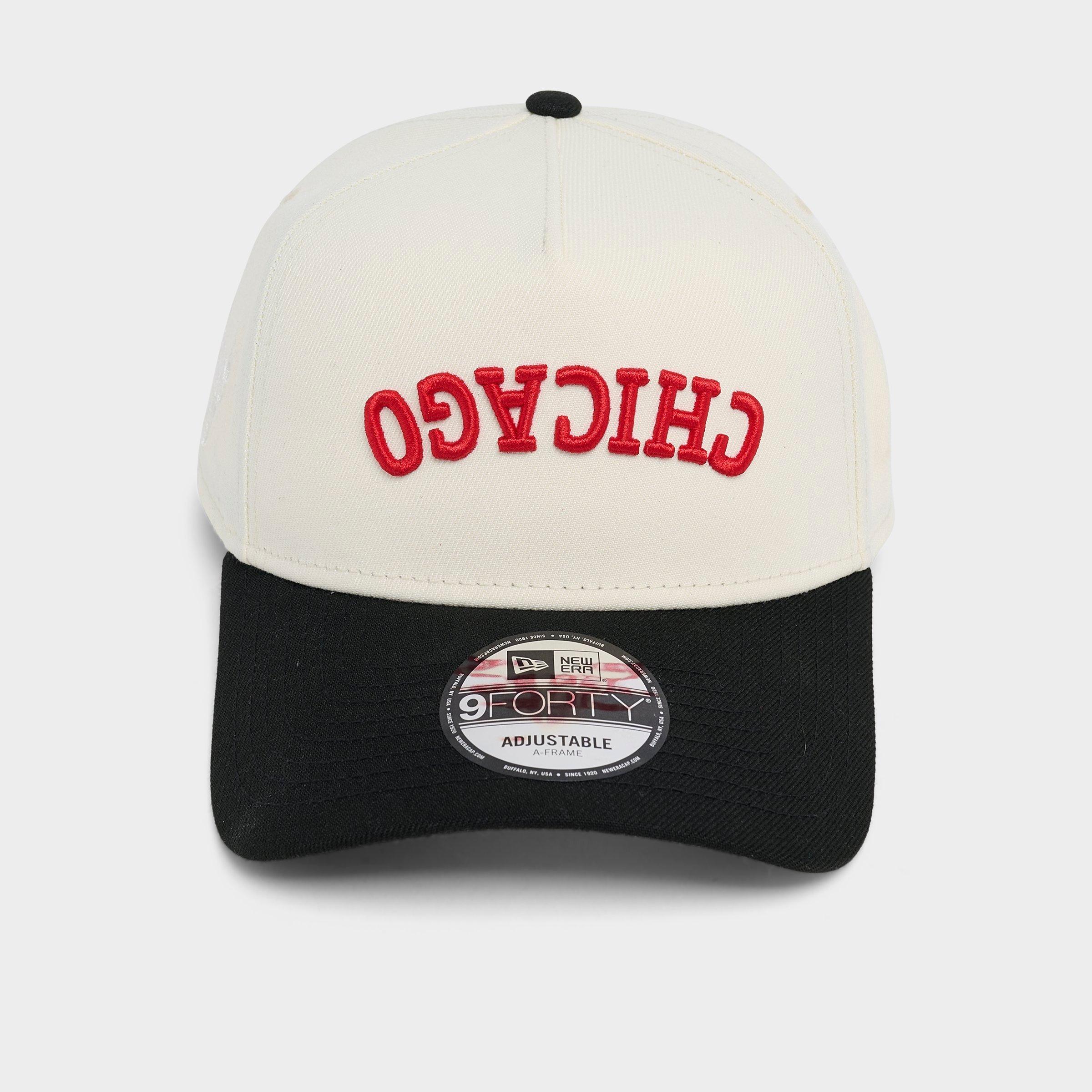 New Era Chicago Bulls NBA 9FORTY A-Frame Upside Down Wordmark Snapback Hat