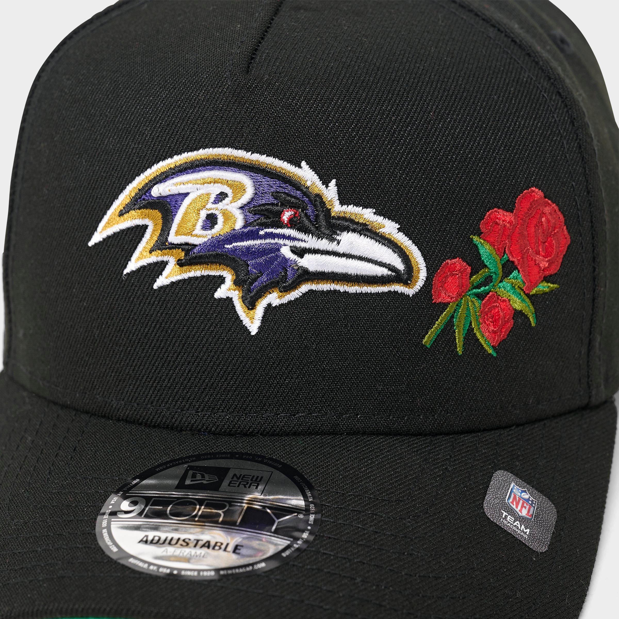 New Era Baltimore Ravens NFL 9FORTY Rose Logo Snapback Hat