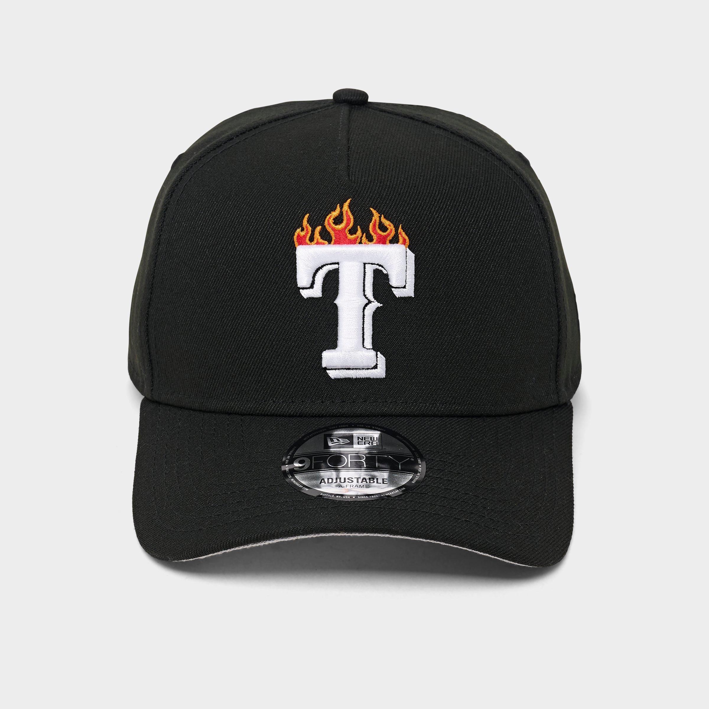 New Era Texas Rangers MLB 9FORTY Flame Logo Snapback Hat