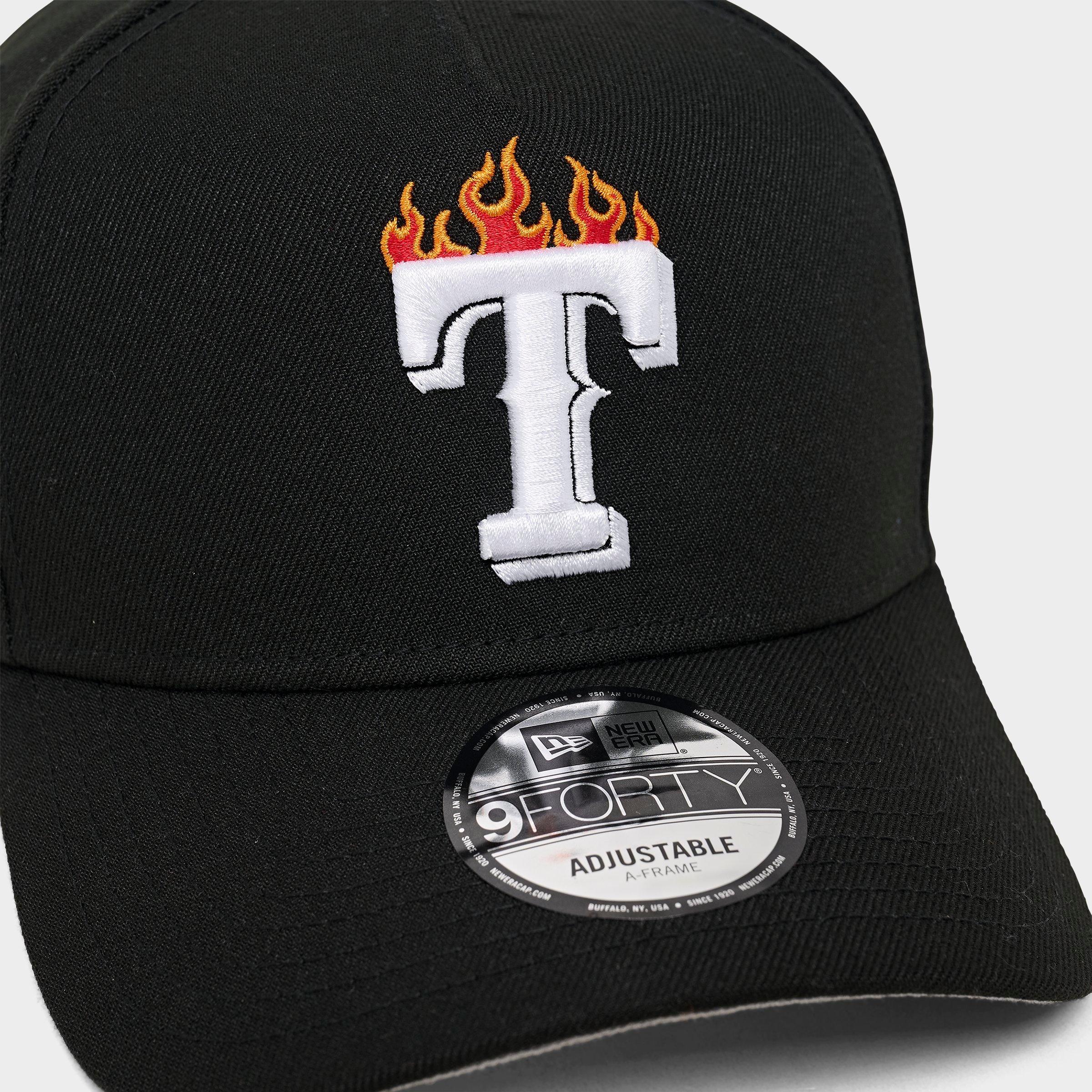 New Era Texas Rangers MLB 9FORTY Flame Logo Snapback Hat