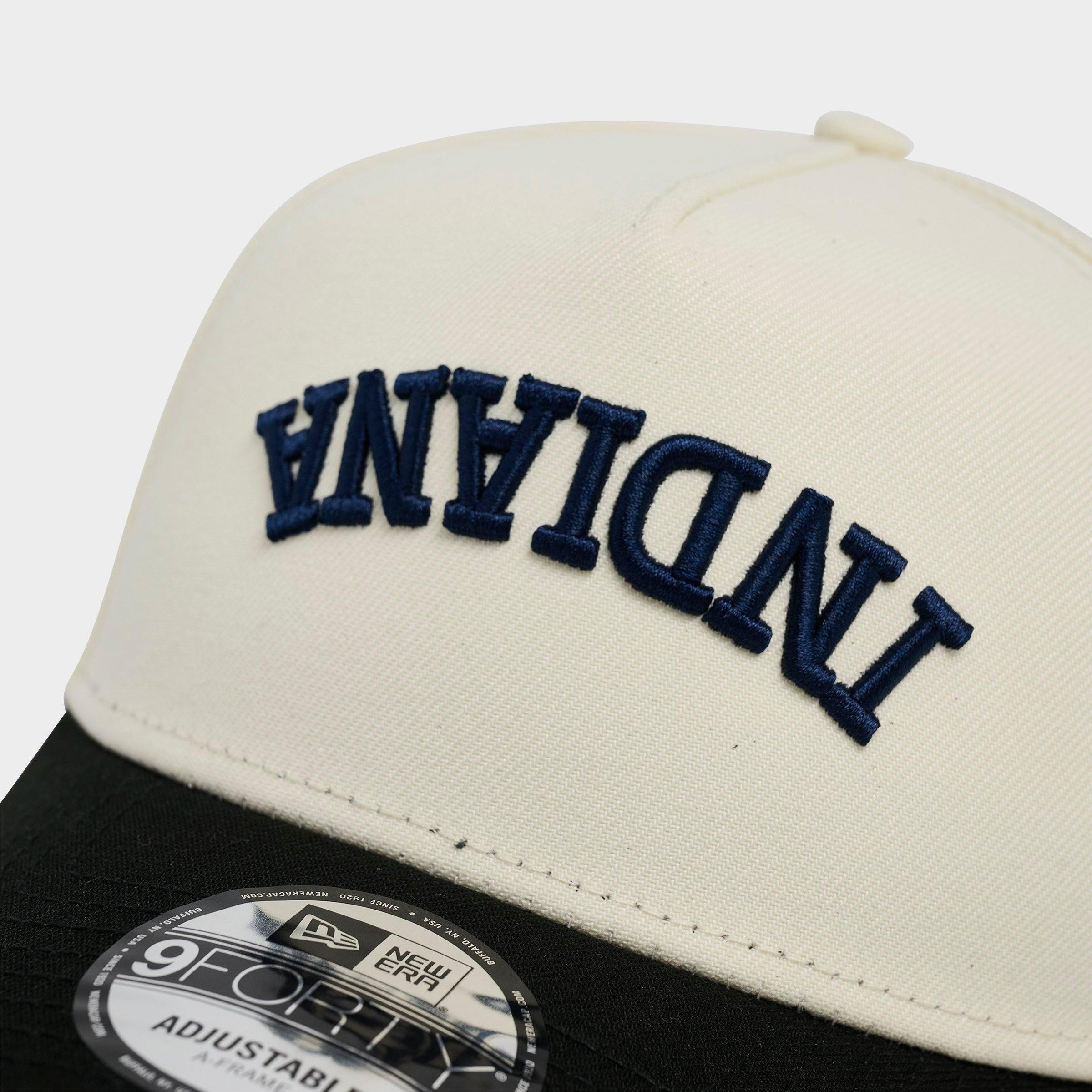 New Era Indiana Pacers NBA 9FORTY A-Frame Upside Down Wordmark Snapback Hat