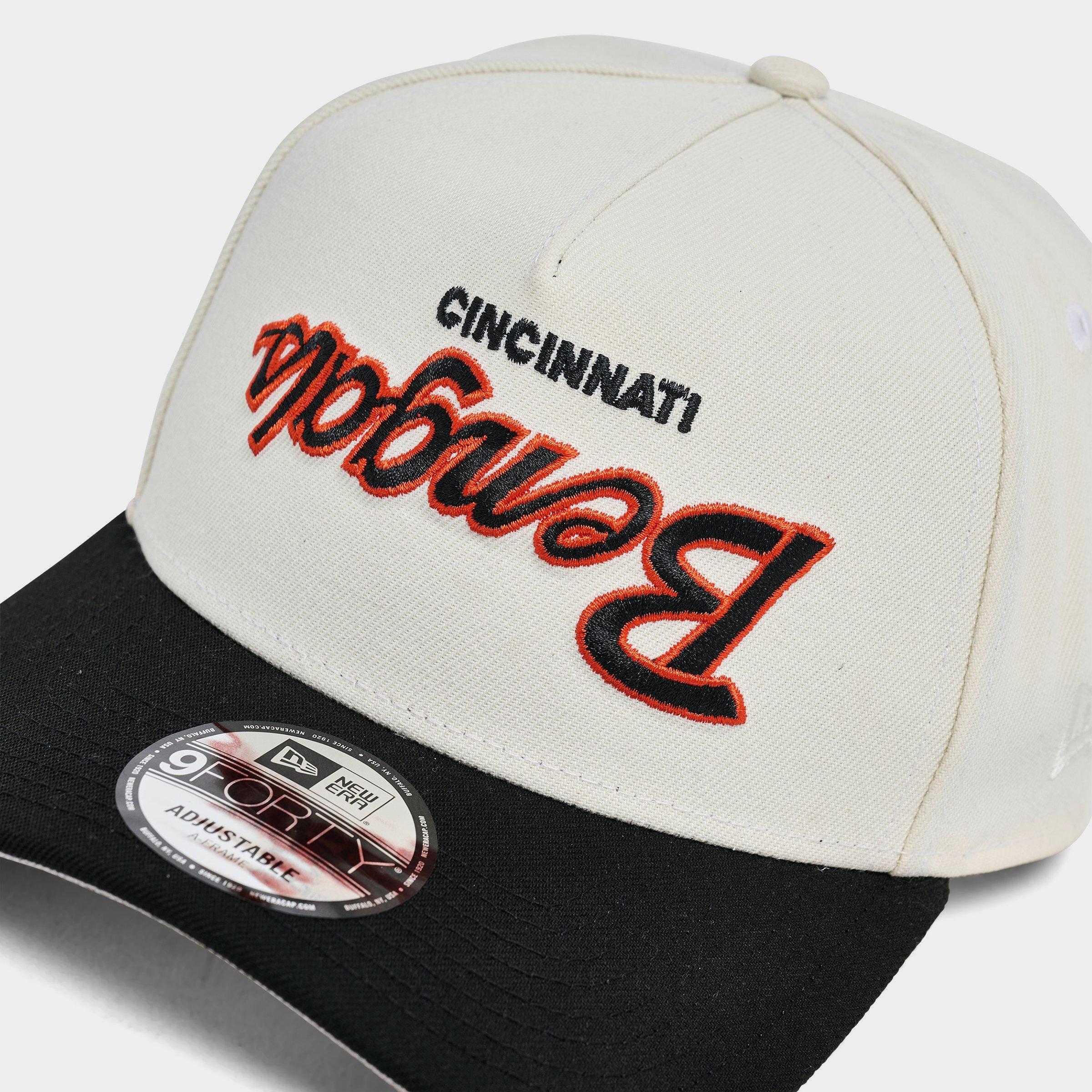 New Era Cincinnati Bengals NFL Upside Down Wordmark 9FORTY A-Frame Snapback Hat