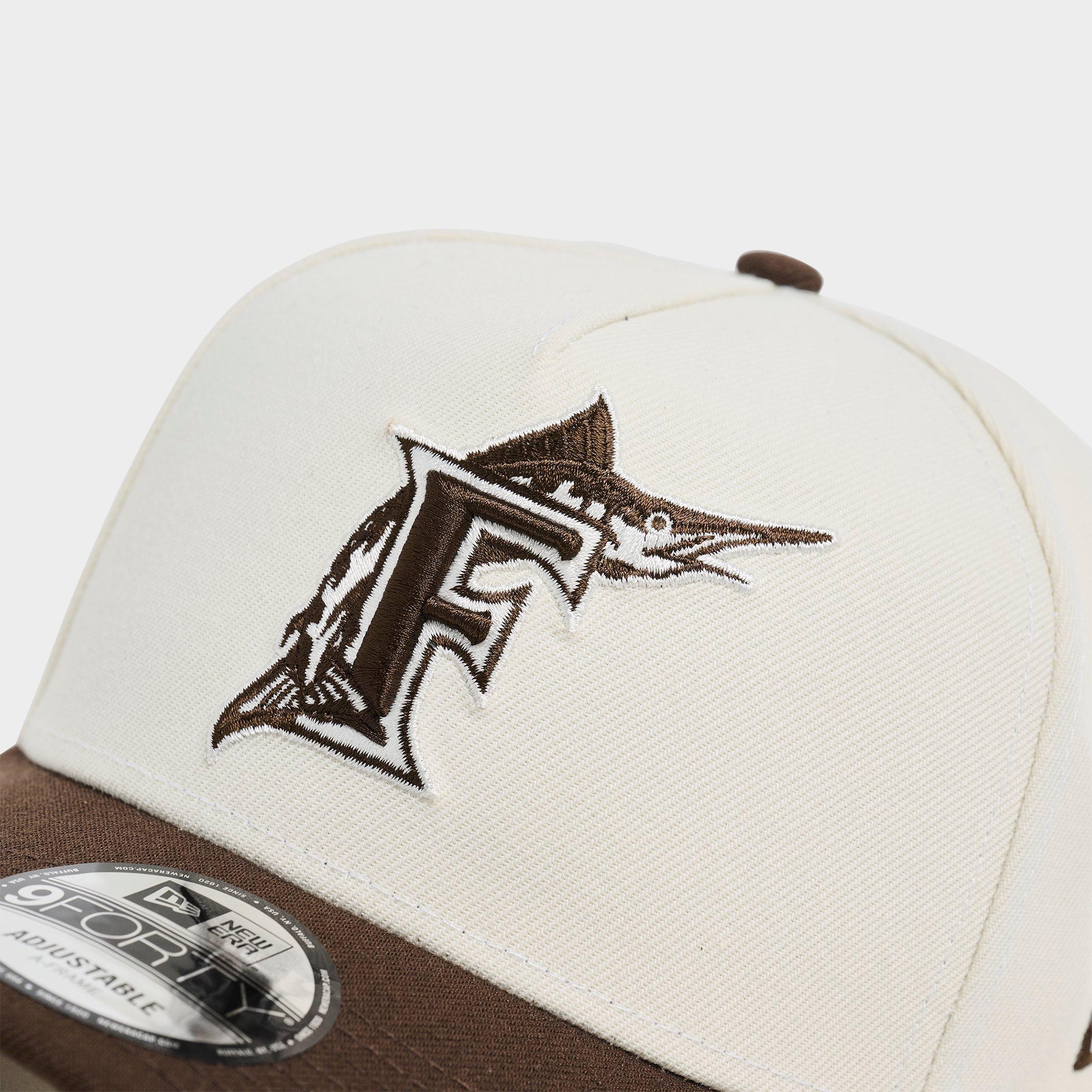 New Era Florida Marlins MLB Walnut 9FORTY A-Frame Snapback Hat