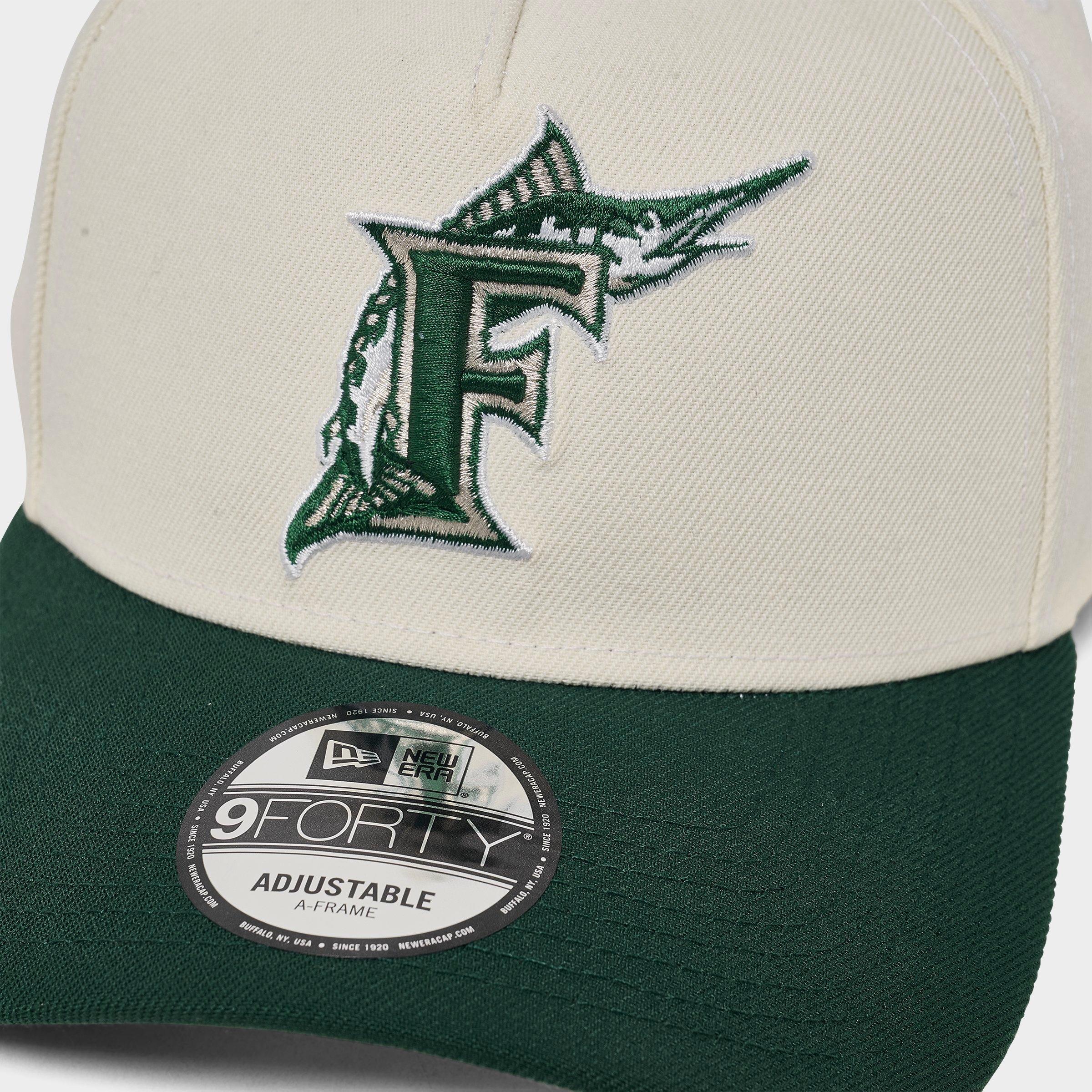 New Era Florida Marlins MLB Dark Green 9FORTY A-Frame Snapback Hat