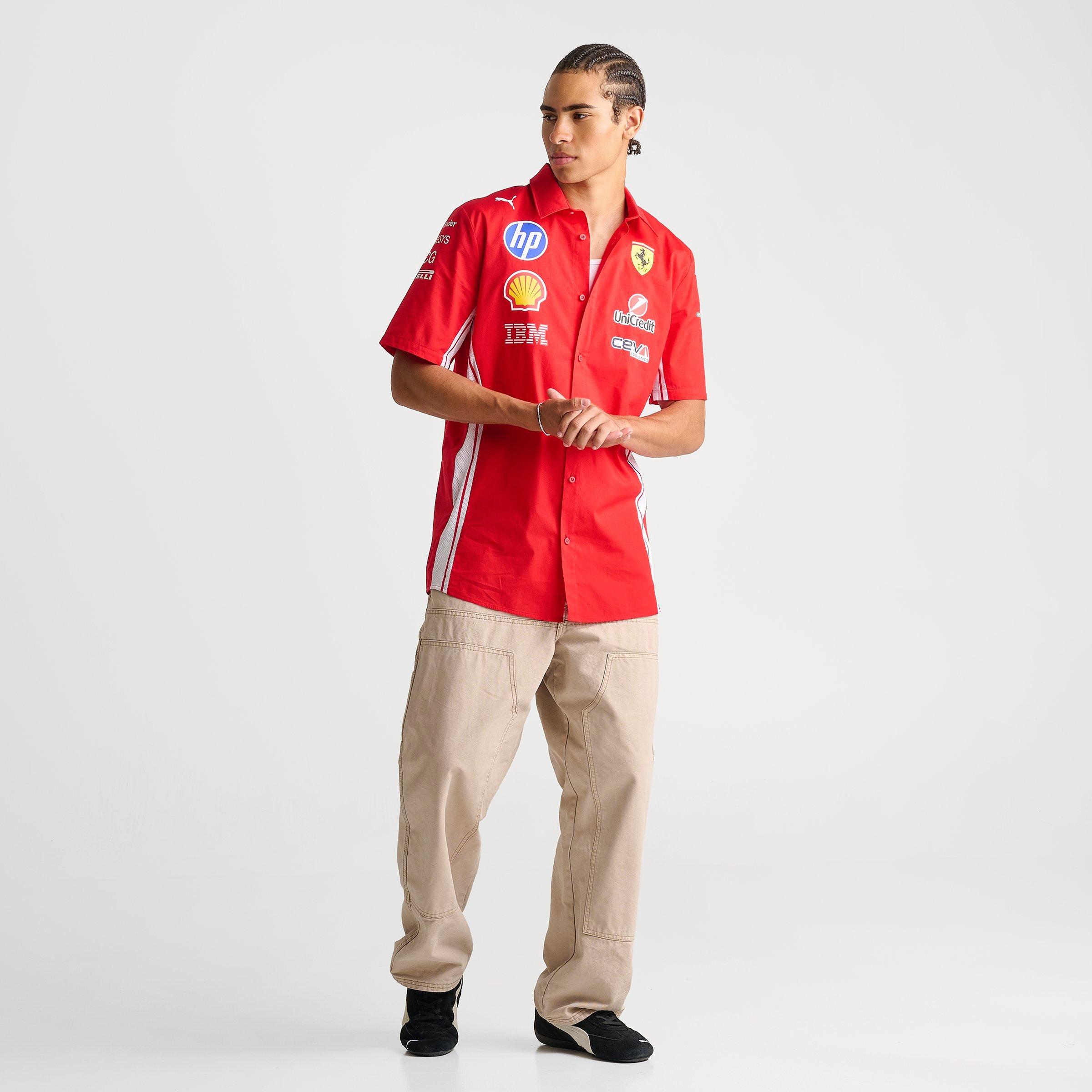 Men's Puma Scuderia Ferrari HP Replica Button-Up Shirt