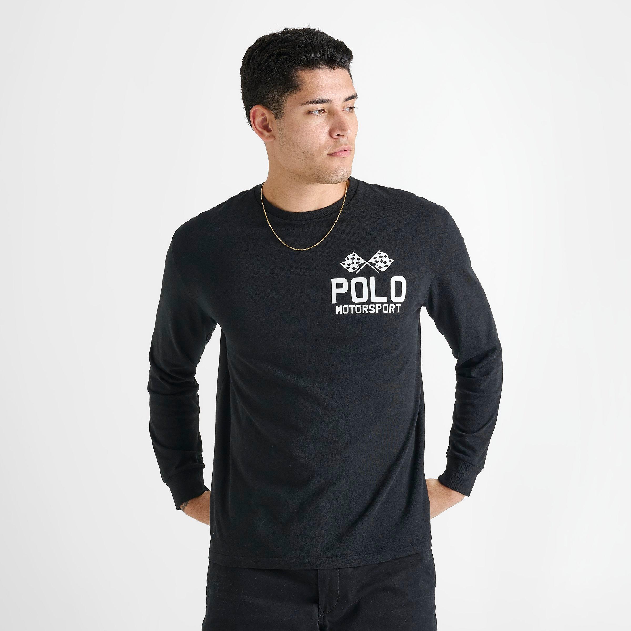 Men's Polo Ralph Lauren Motorsport Jersey Graphic Long-Sleeve T-Shirt