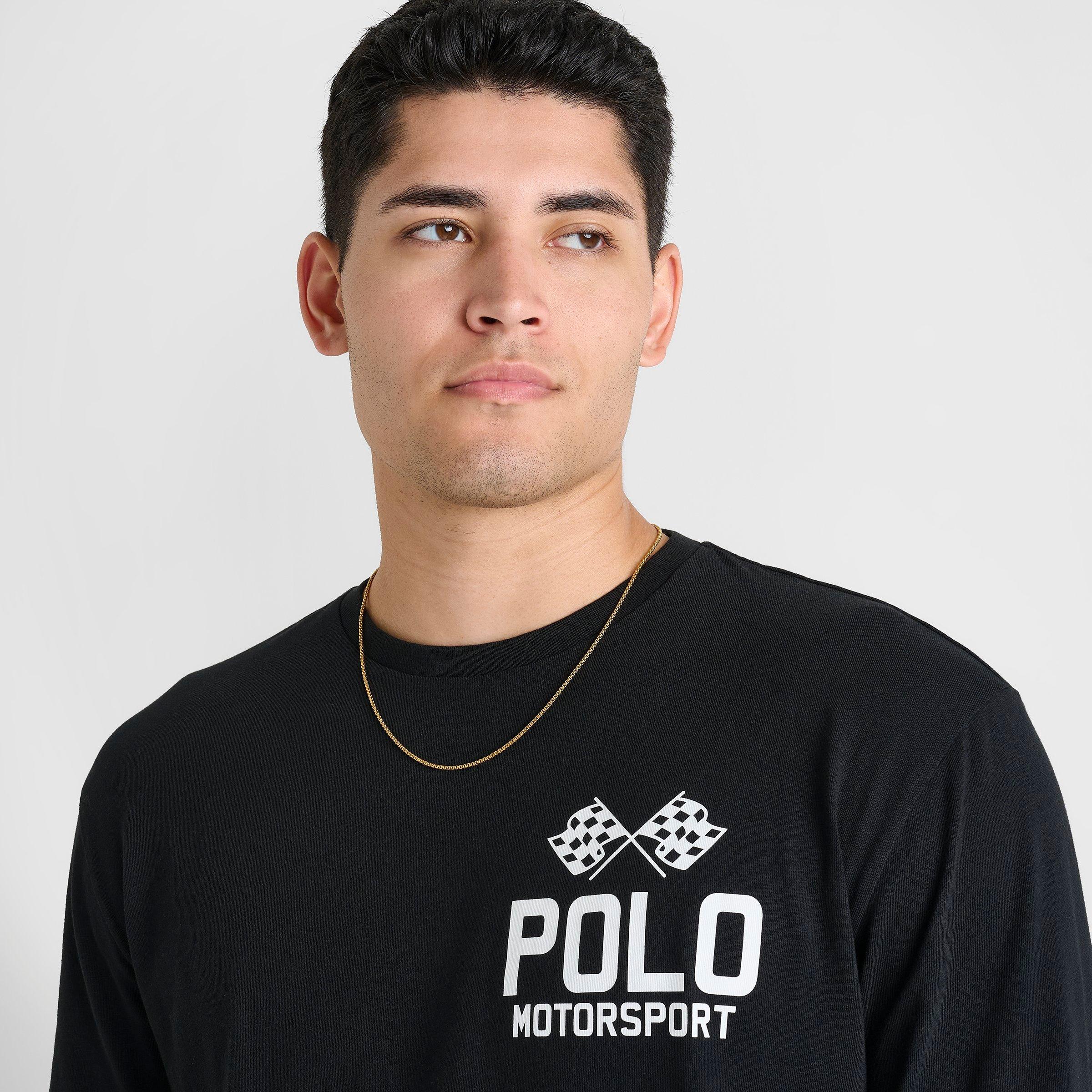 Men's Polo Ralph Lauren Motorsport Jersey Graphic Long-Sleeve T-Shirt