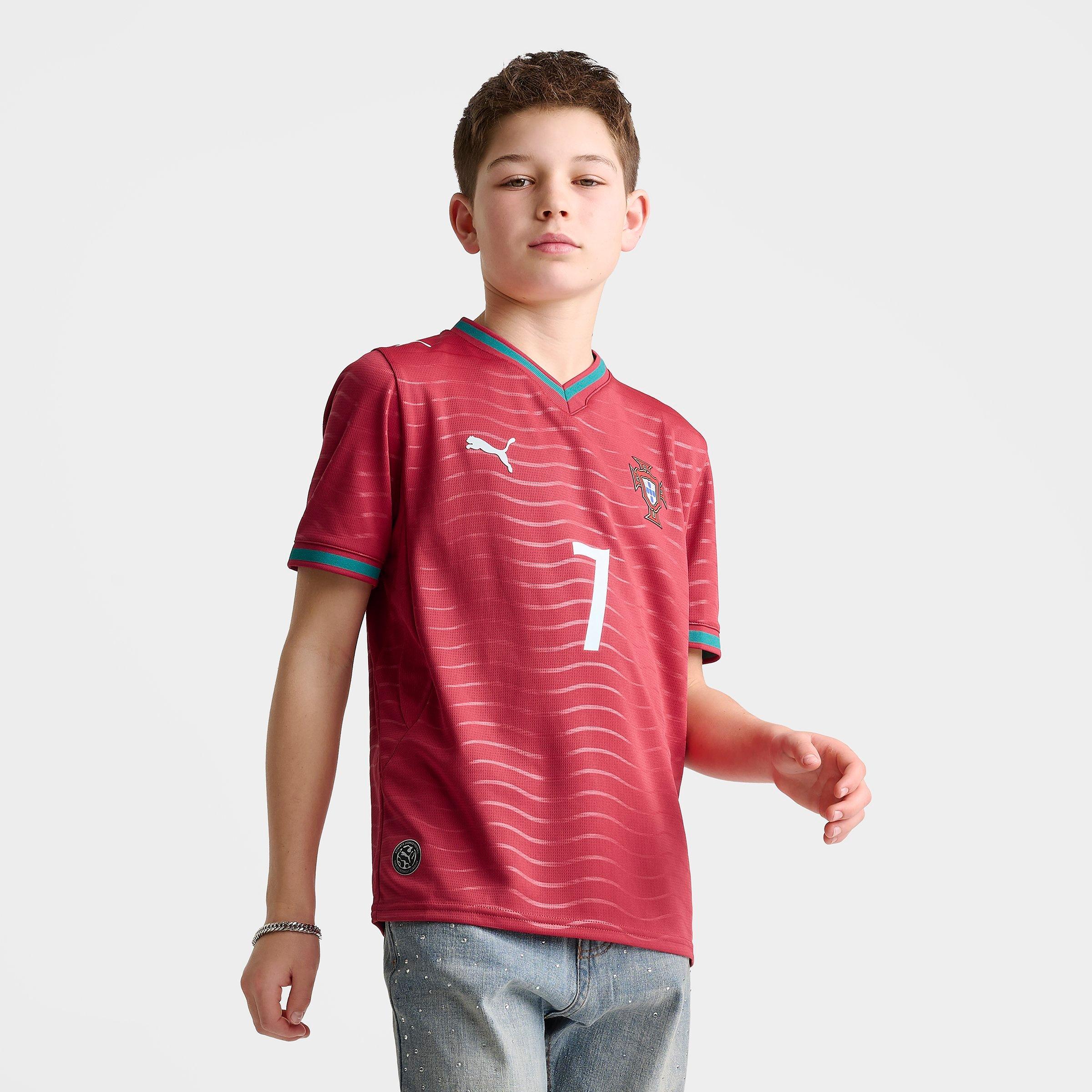 Big Kids' Puma Portugal Home 2026 Ronaldo Soccer Jersey