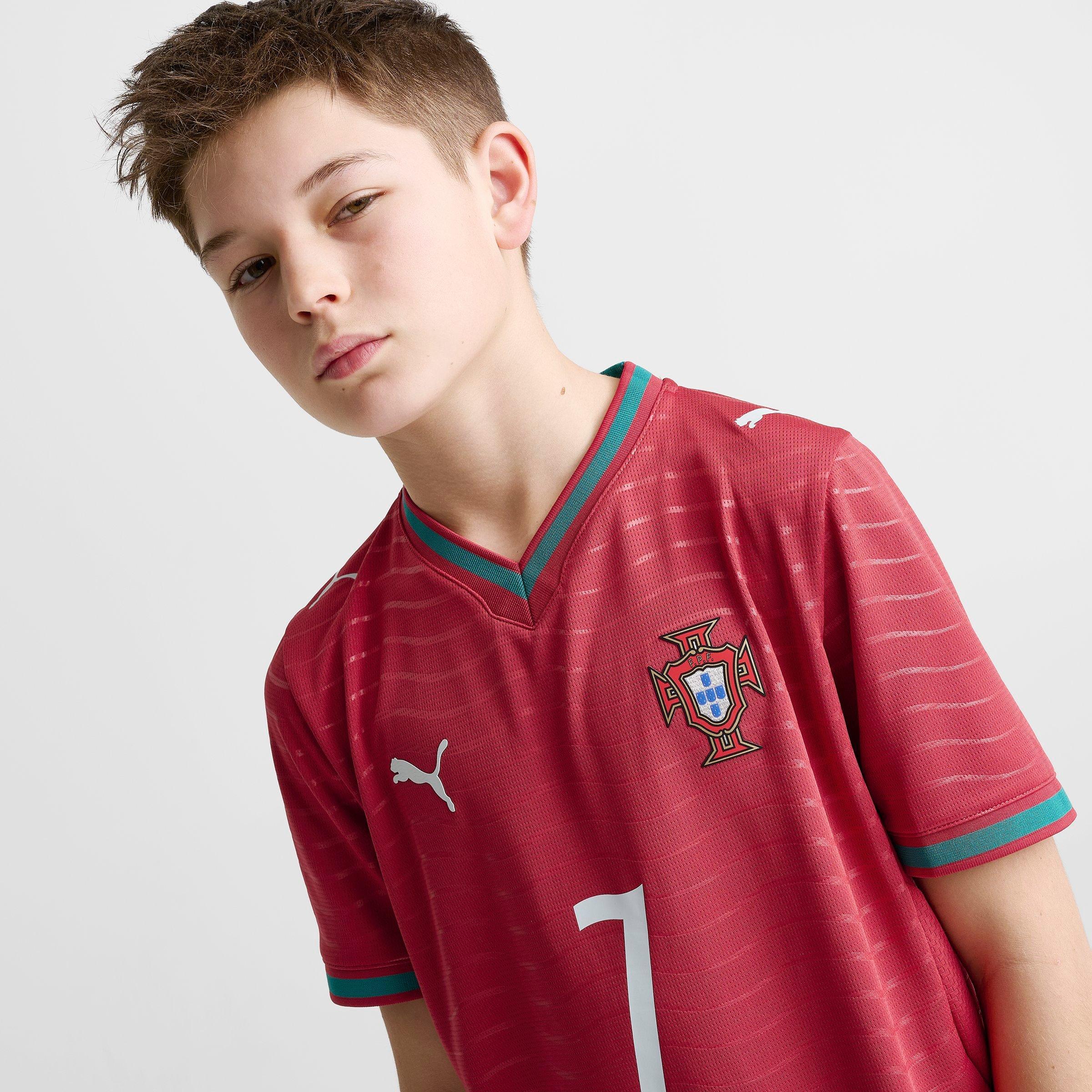 Big Kids' Puma Portugal Home 2026 Ronaldo Soccer Jersey