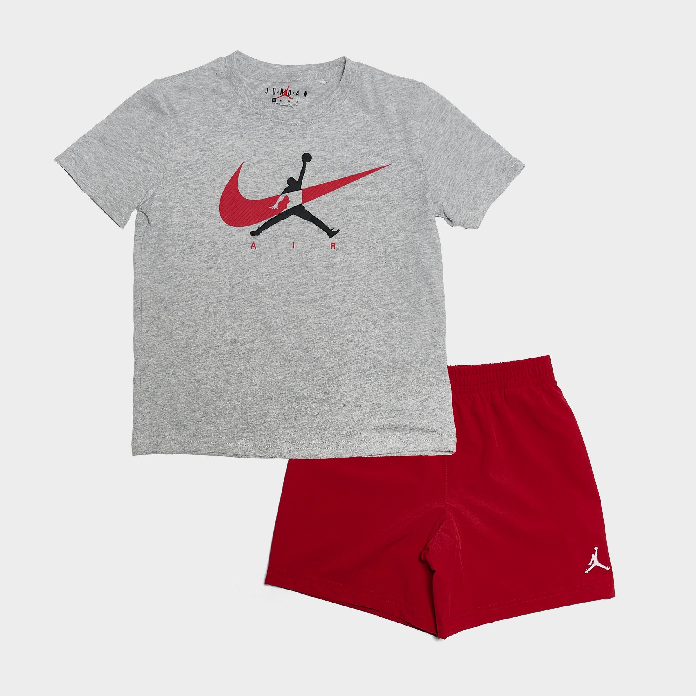 Little Kids' Jordan Jumpman Swoosh T-Shirt and Shorts Set