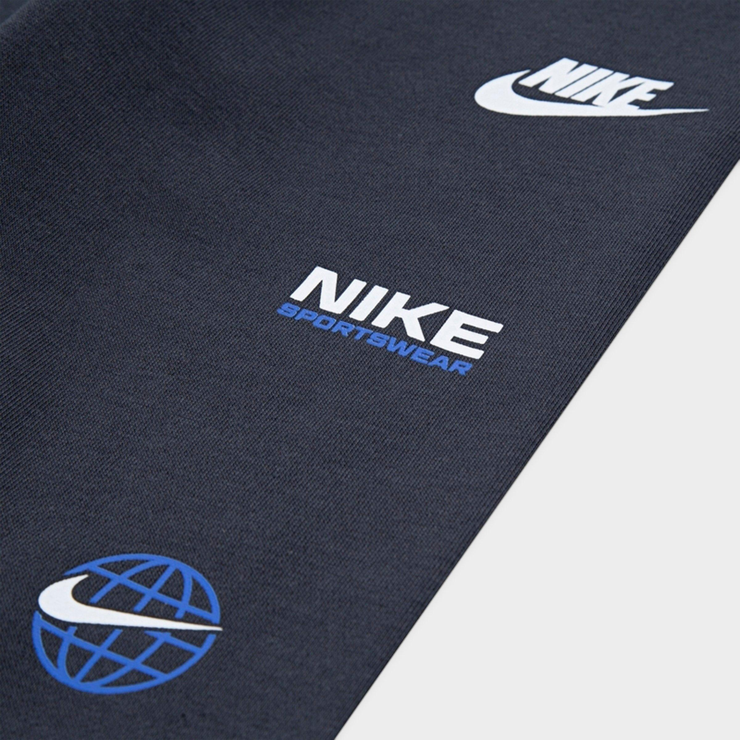 Little Kids' Nike Globe Crewneck Sweatshirt and Jogger Pants Set