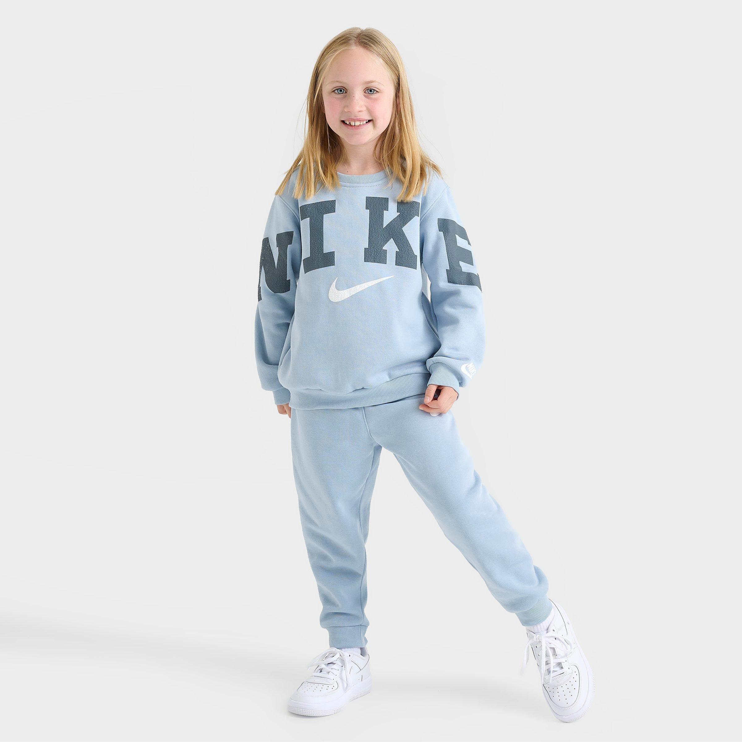 Little Kids' Nike Crewneck Sweatshirt and Jogger Pants Set