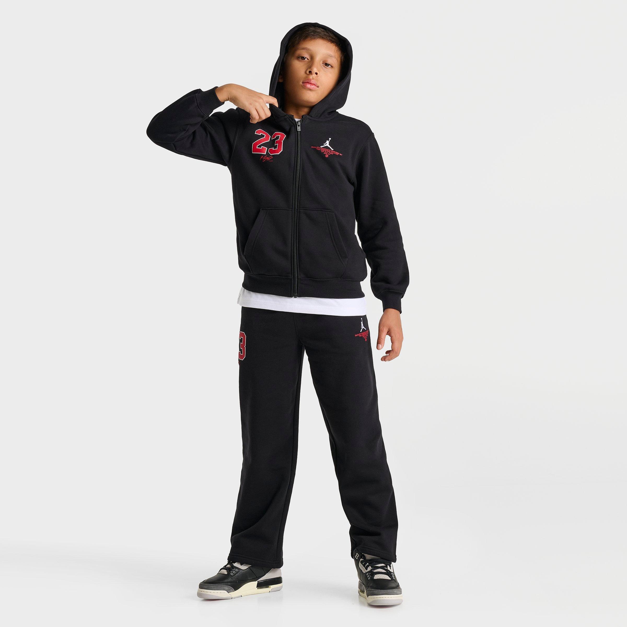 Big Kids' Jordan Flight Arch Logo Fleece Pullover Hoodie