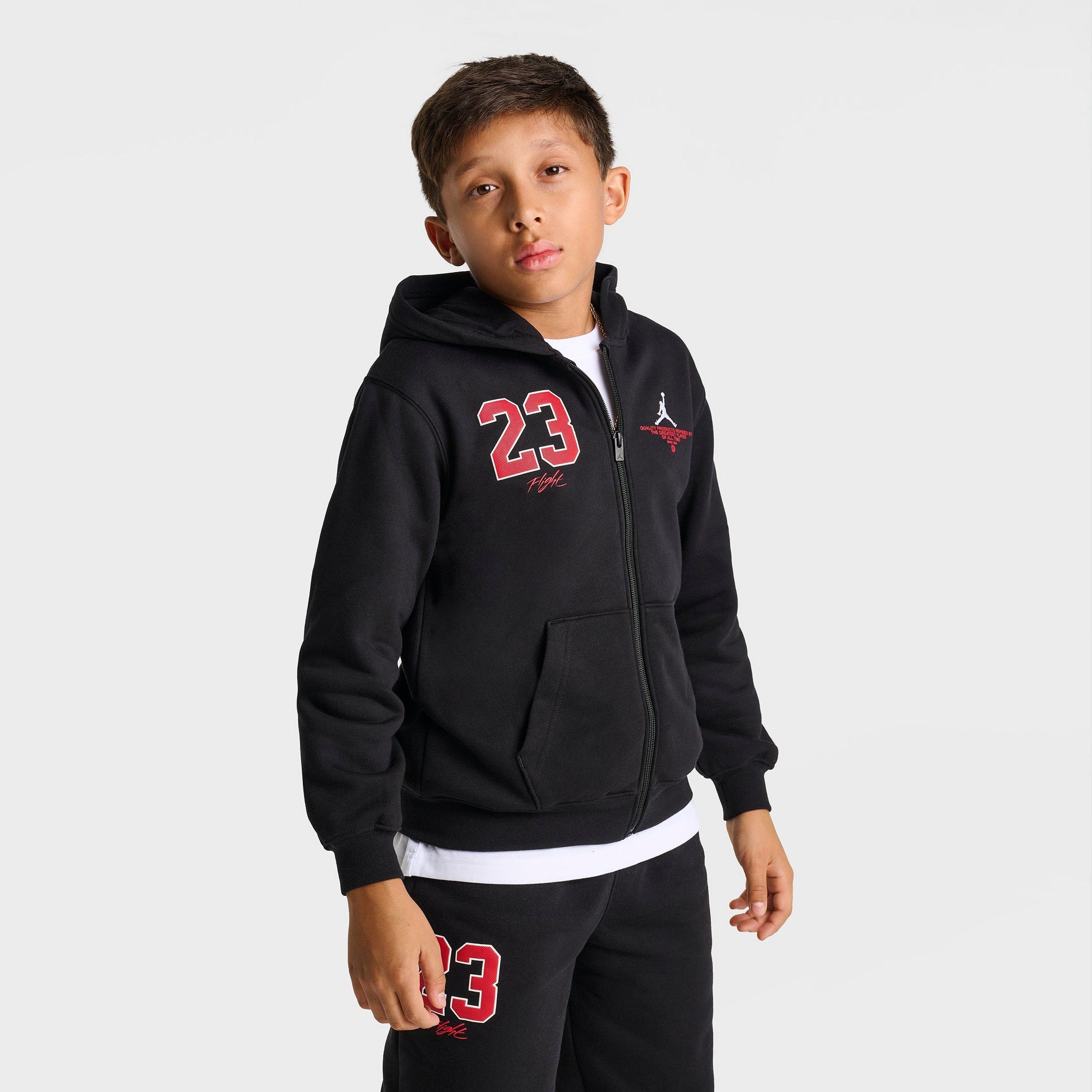Big Kids' Jordan Flight Arch Logo Fleece Pullover Hoodie