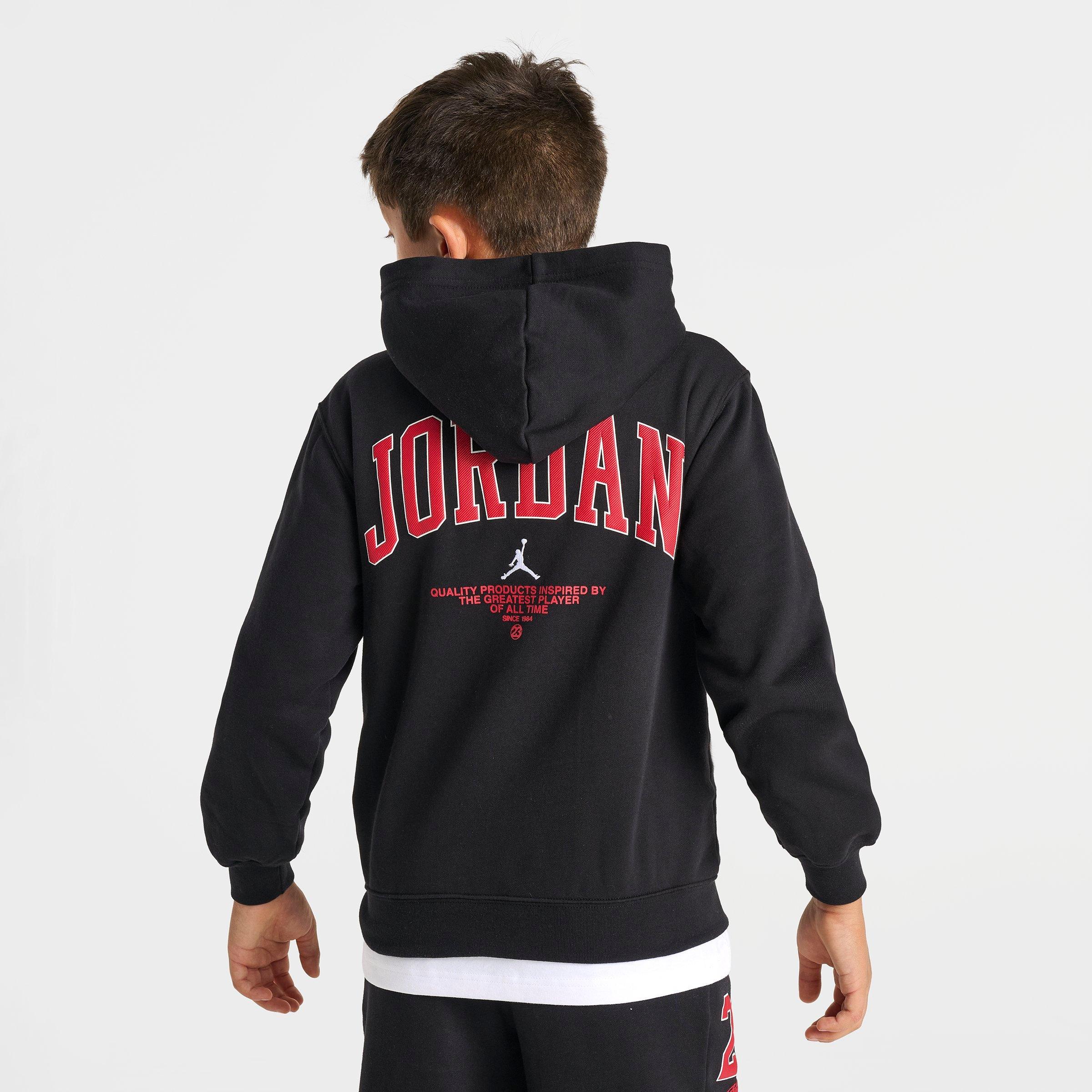 Big Kids' Jordan Flight Arch Logo Fleece Pullover Hoodie