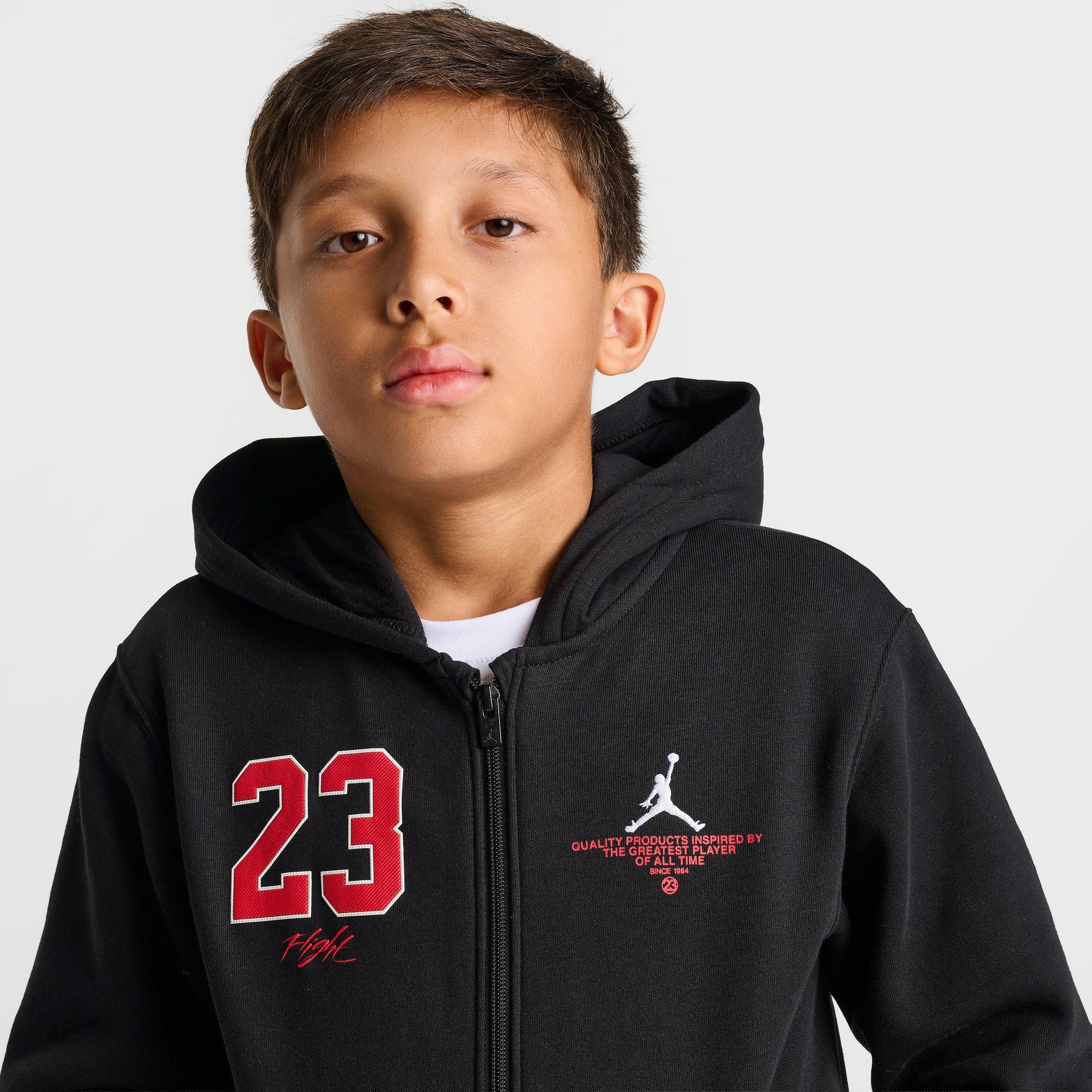 Big Kids' Jordan Flight Arch Logo Fleece Pullover Hoodie