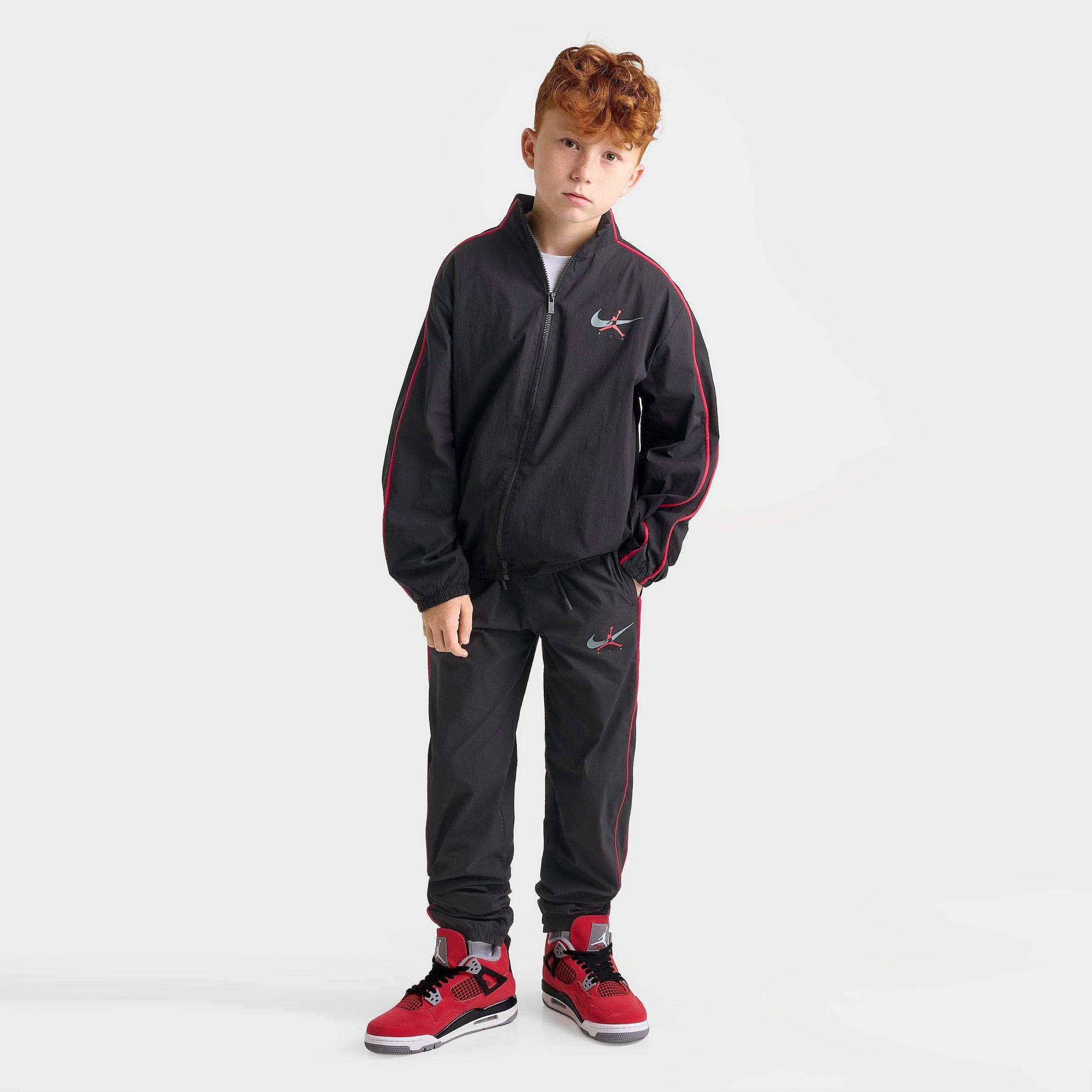 Big Kids' Jordan Jumpman Swoosh Arch Woven Track Pants