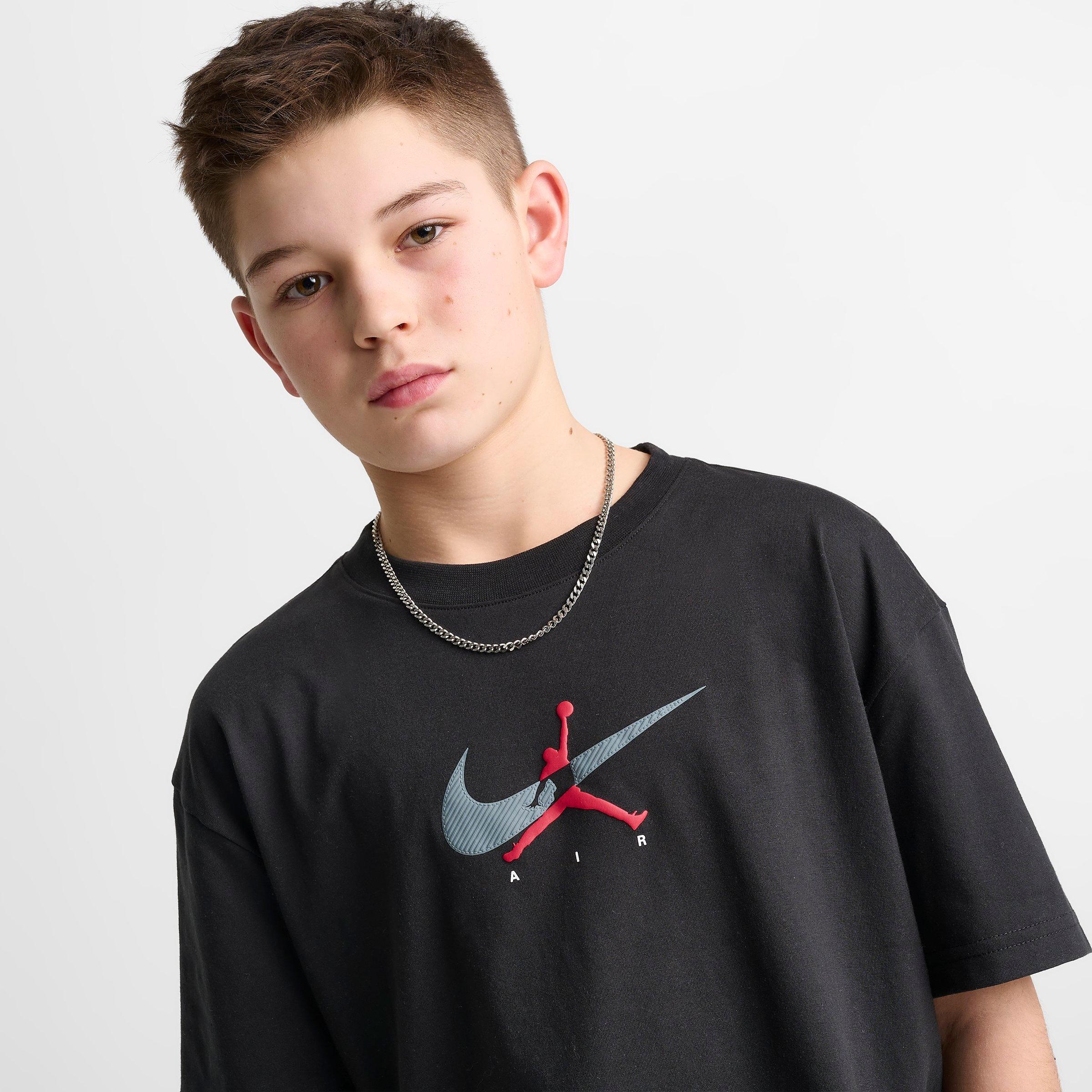 Big Kids' Jordan Brooklyn Swoosh Logo T-Shirt