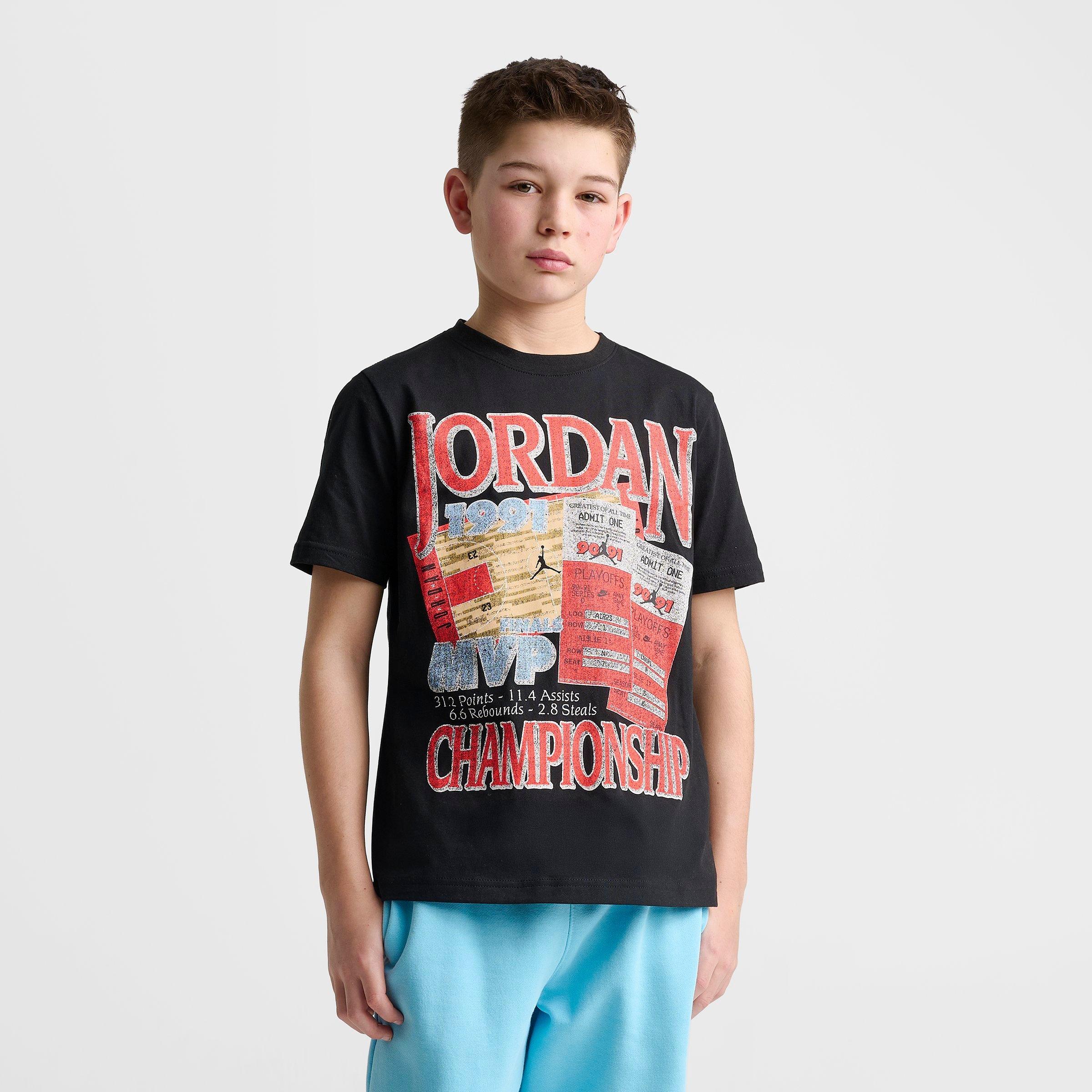 Big Kids' Jordan Infrared Retro Tickets Graphic T-Shirt