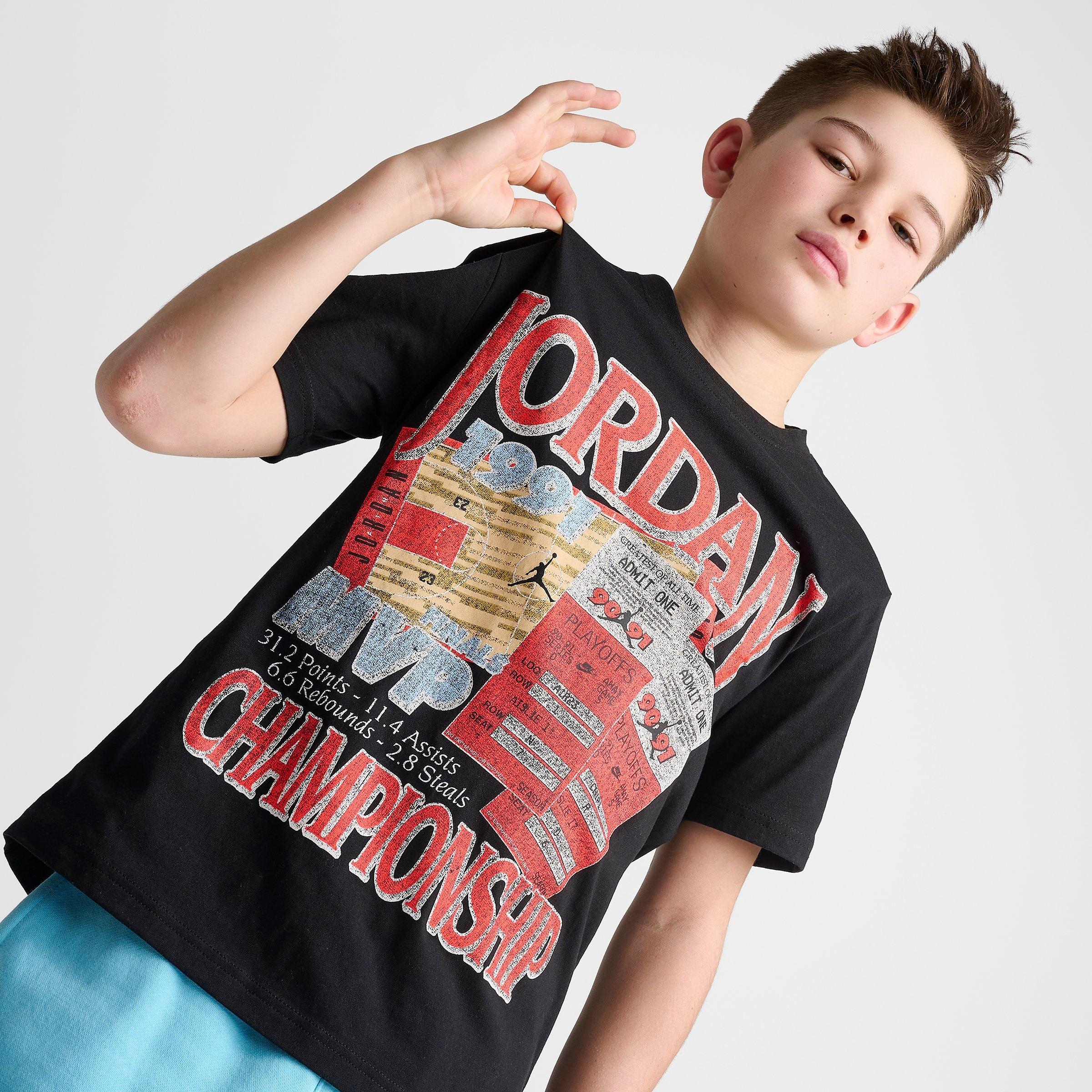 Big Kids' Jordan Infrared Retro Tickets Graphic T-Shirt
