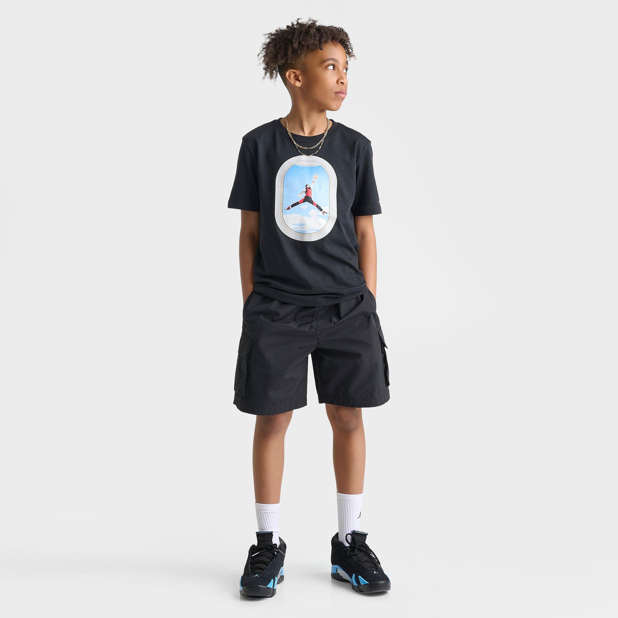 Big Kids' Jordan Plane Window Graphic T-Shirt